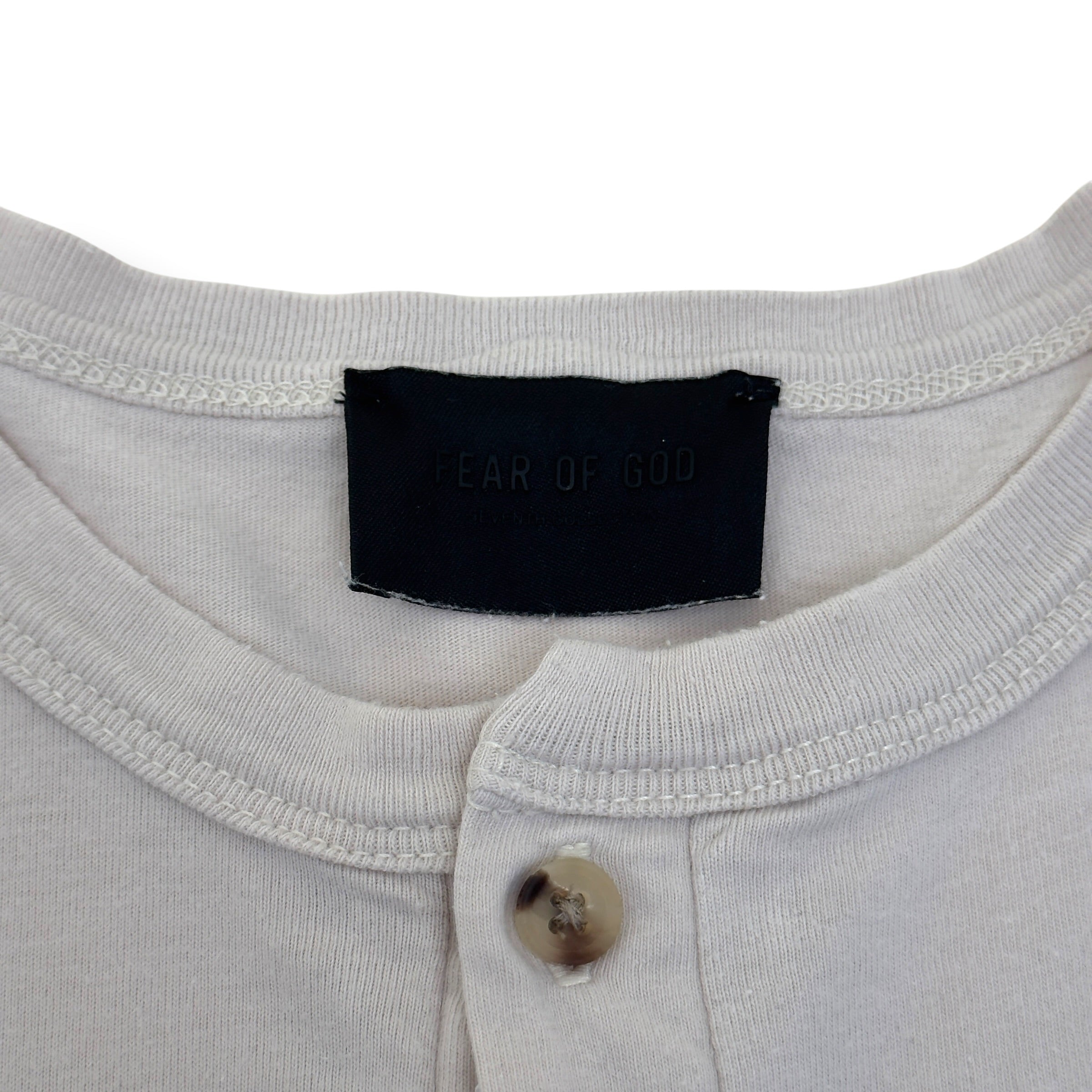 FEAR OF GOD GRAYS HENLEY T-SHIRT CREAM / BLACK S
