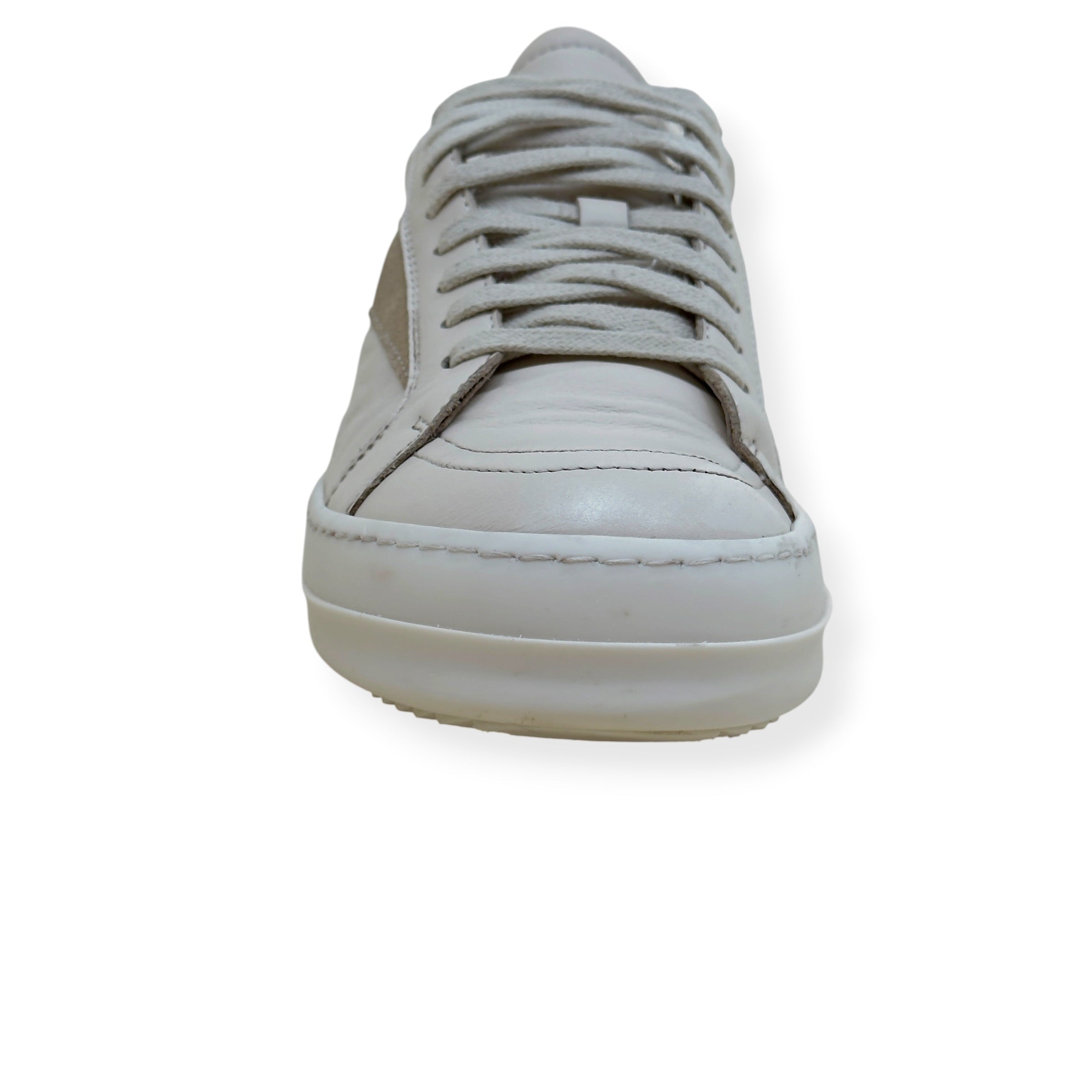 RICK OWENS VINTAGE LEATHER LOW-TOP SNEAKER MILK 40 / UK6