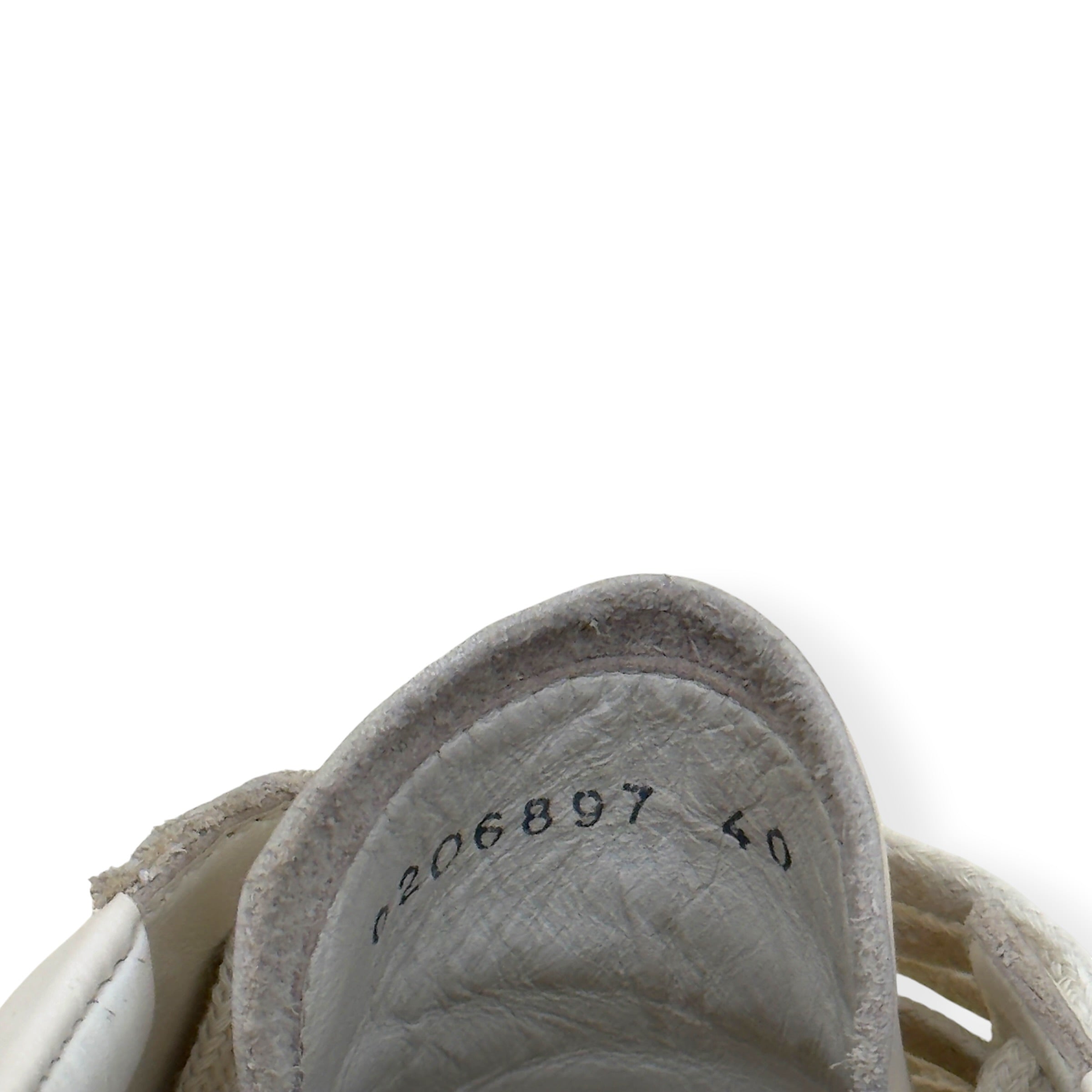 RICK OWENS VINTAGE LEATHER LOW-TOP SNEAKER MILK 40 / UK6