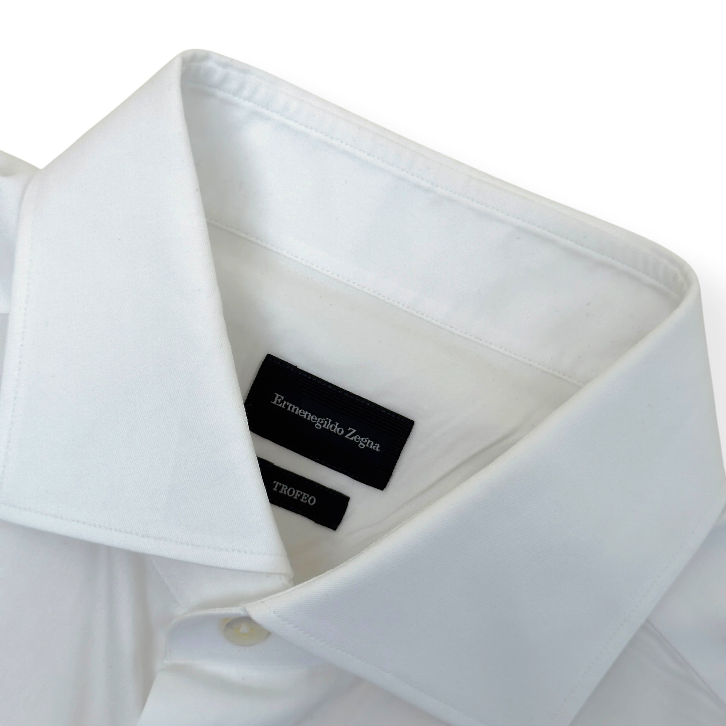 ZEGNA TROFEO SHIRT WHITE M