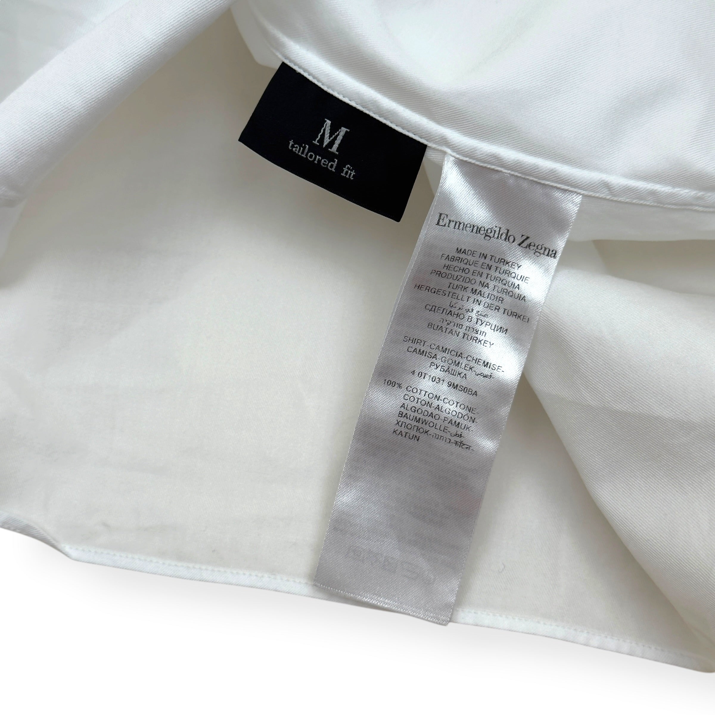 ZEGNA TROFEO SHIRT WHITE M