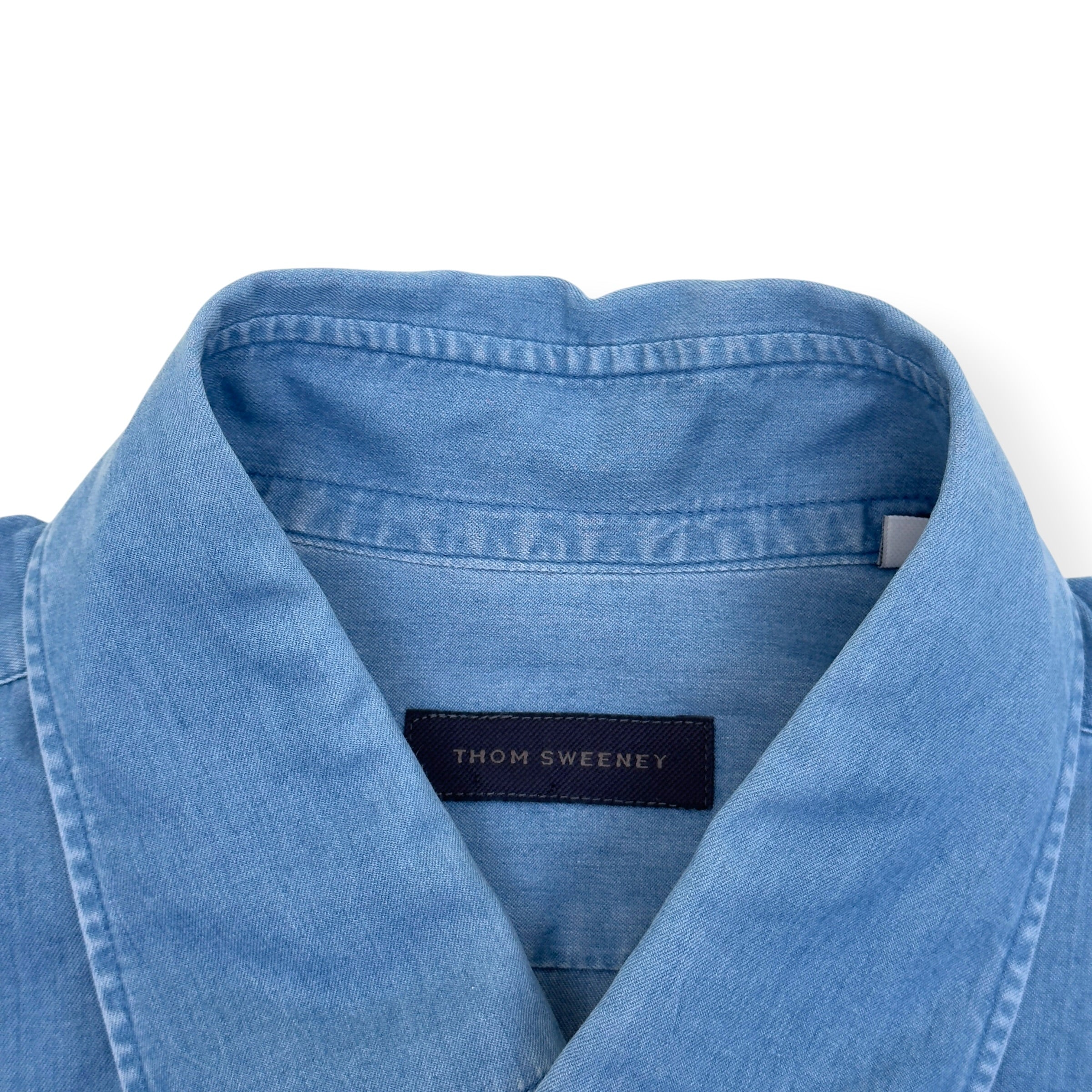 THOM SWEENEY COTTON SHIRT BLUE 17” / XL