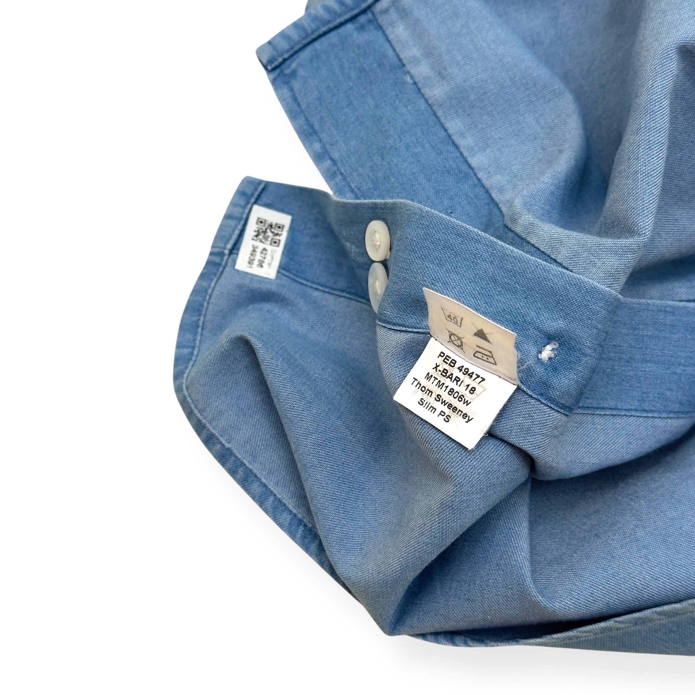THOM SWEENEY COTTON SHIRT BLUE 17” / XL