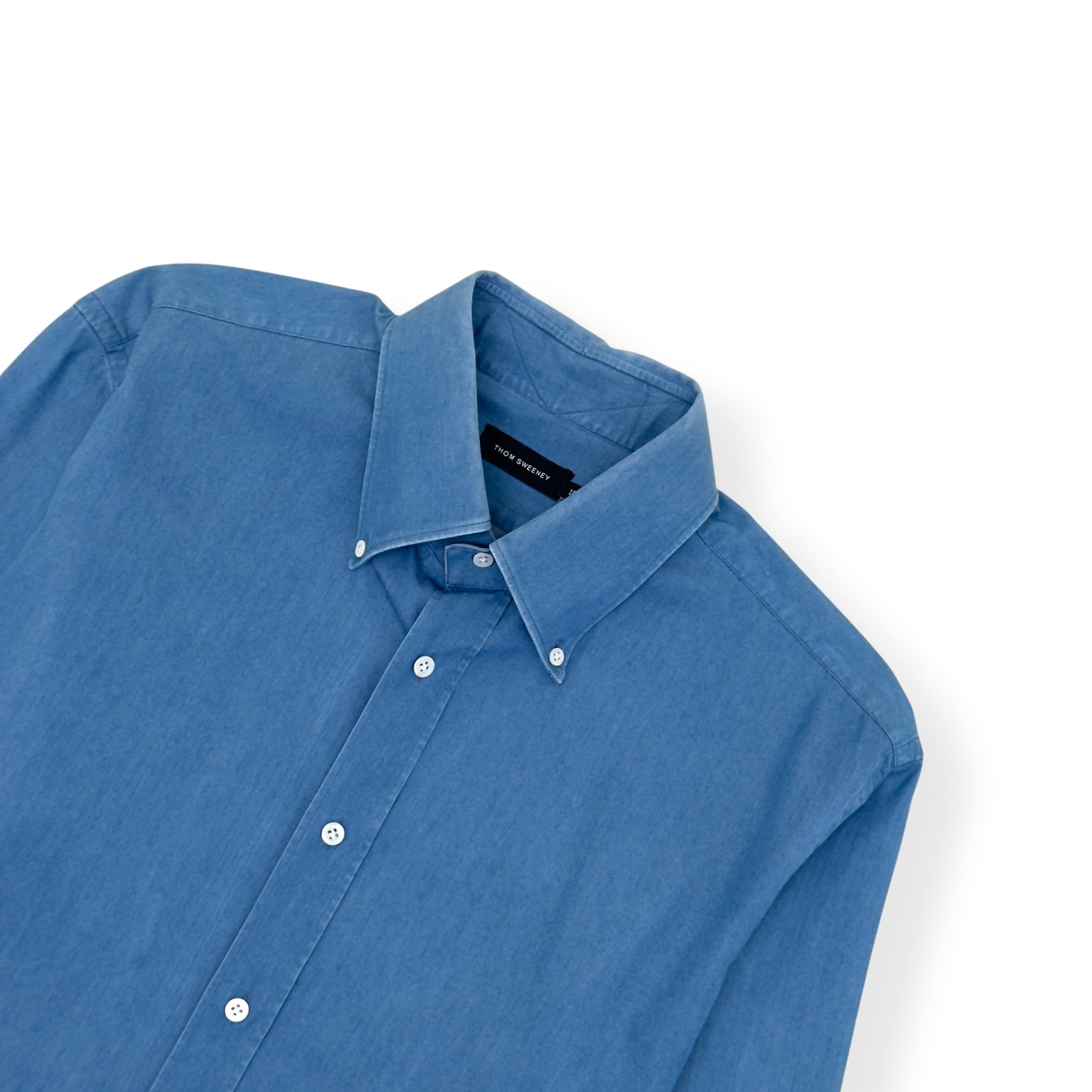 THOM SWEENEY COTTON SHIRT BLUE 18” / XL