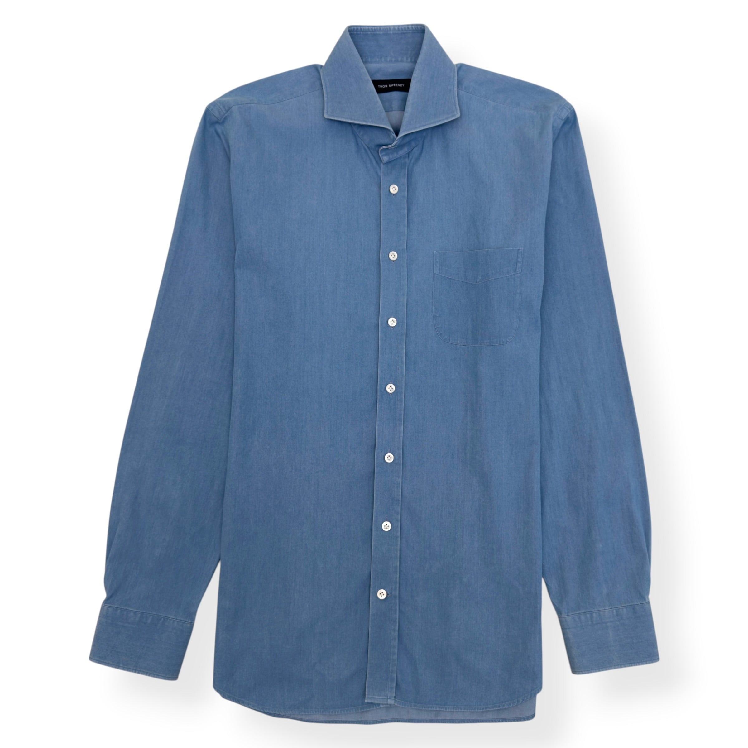THOM SWEENEY COTTON SHIRT BLUE 17.5” / XL