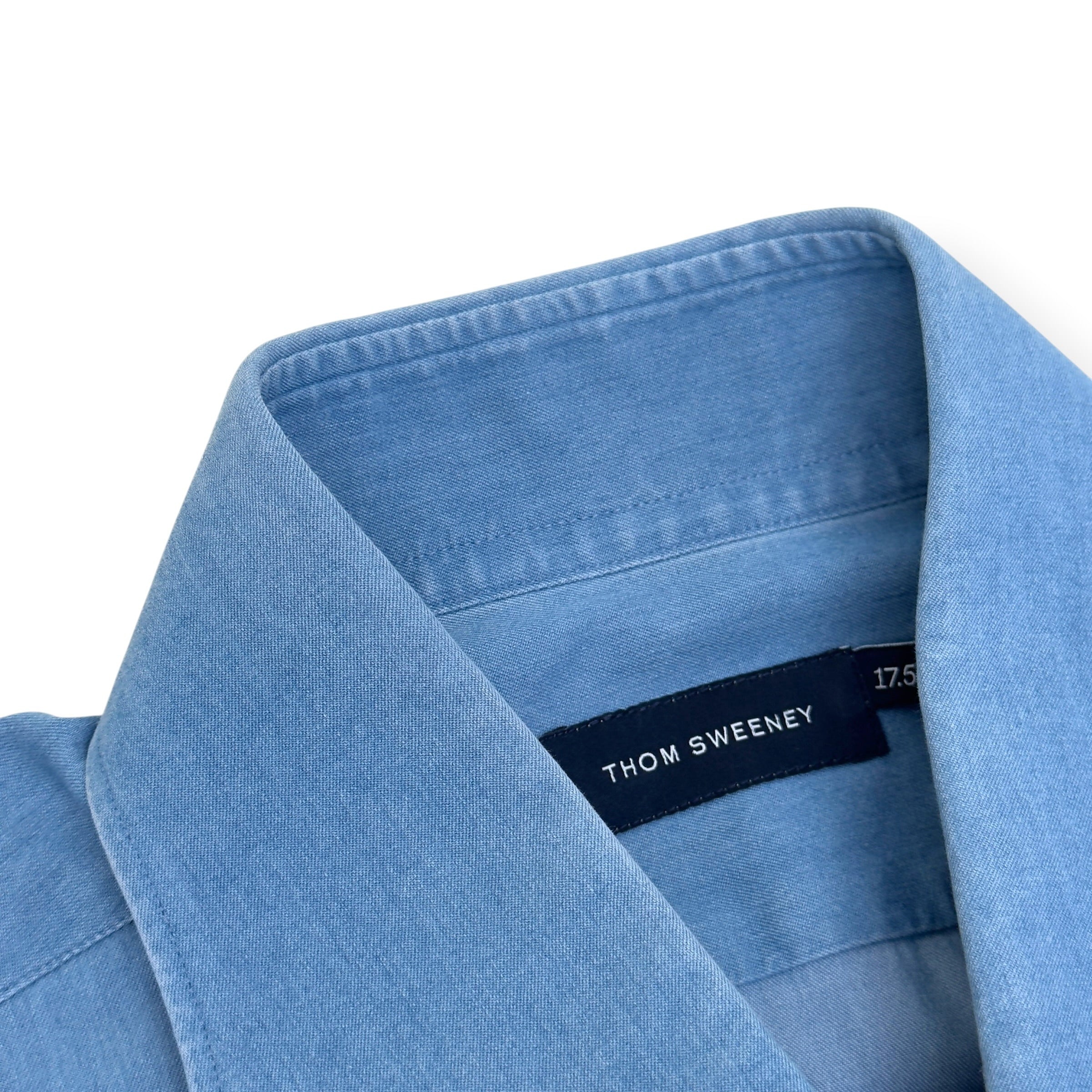 THOM SWEENEY COTTON SHIRT BLUE 17.5” / XL