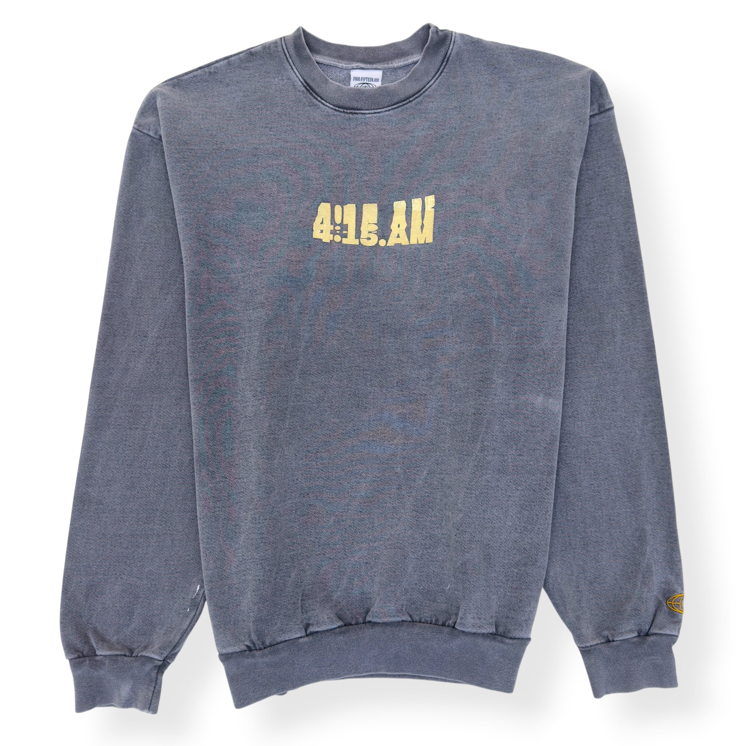 FOUR:FIFTEEN.AM GRAPHIC PRINT FADED SWEATSHIRT GREY XL