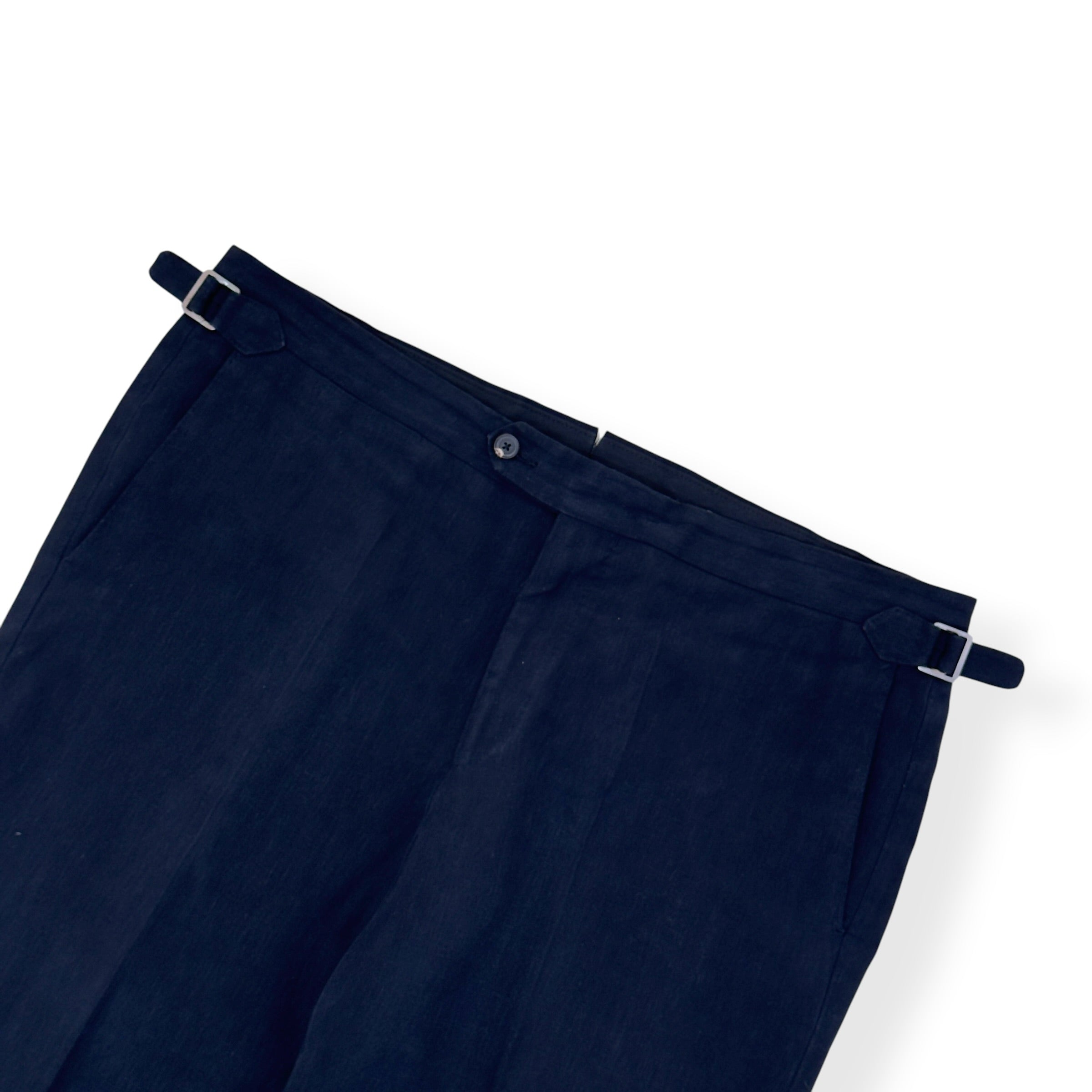 THOM SWEENEY LINEN TROUSER BLACK 52 / XL