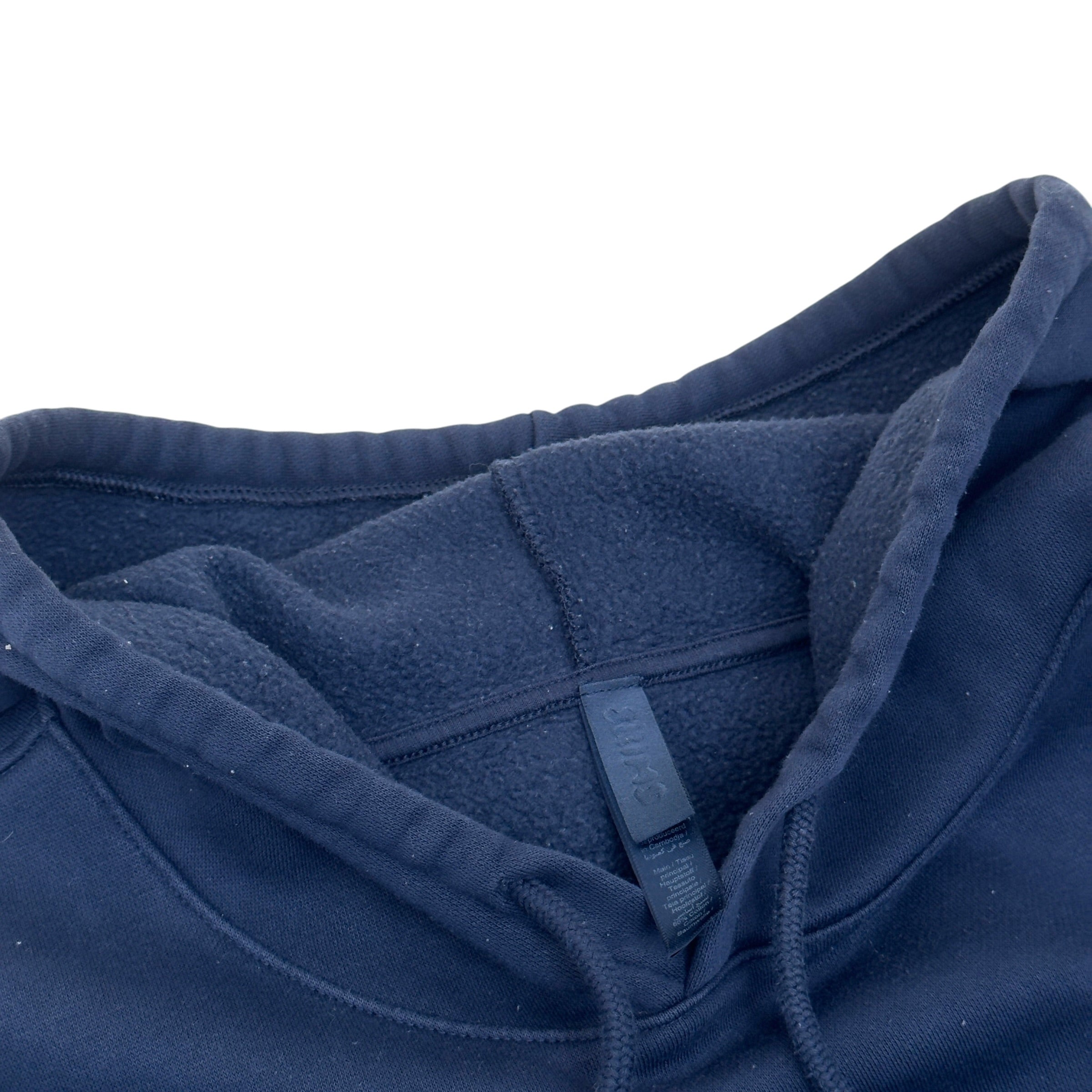 SKIMS FLEECE LOUNGE RELAXED HOODIE NAVY XL
