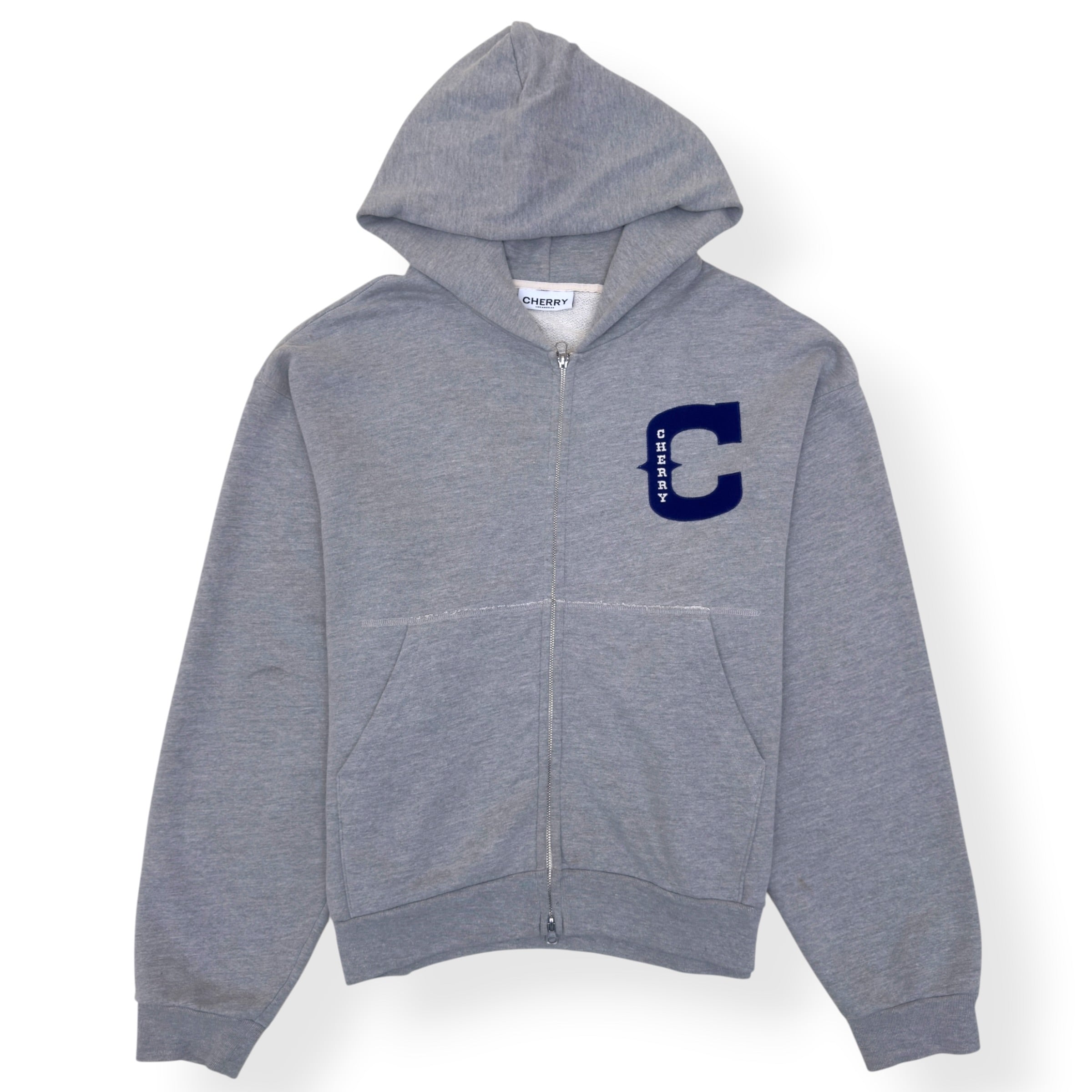 CHERRY LA ZIP-UP HOODIE GREY / BLUE XL