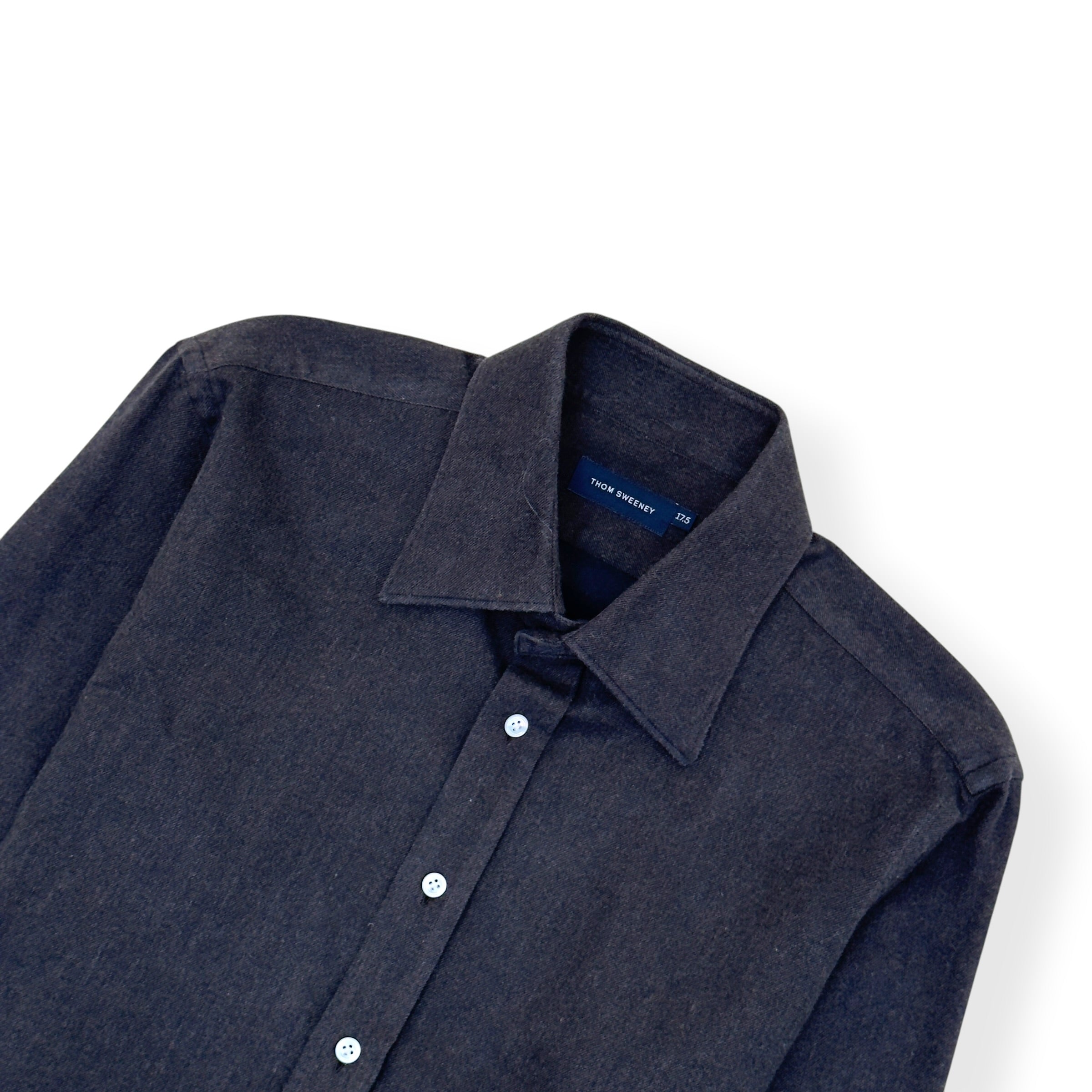 THOM SWEENEY COTTON SHIRT BROWN 17.5” / XL