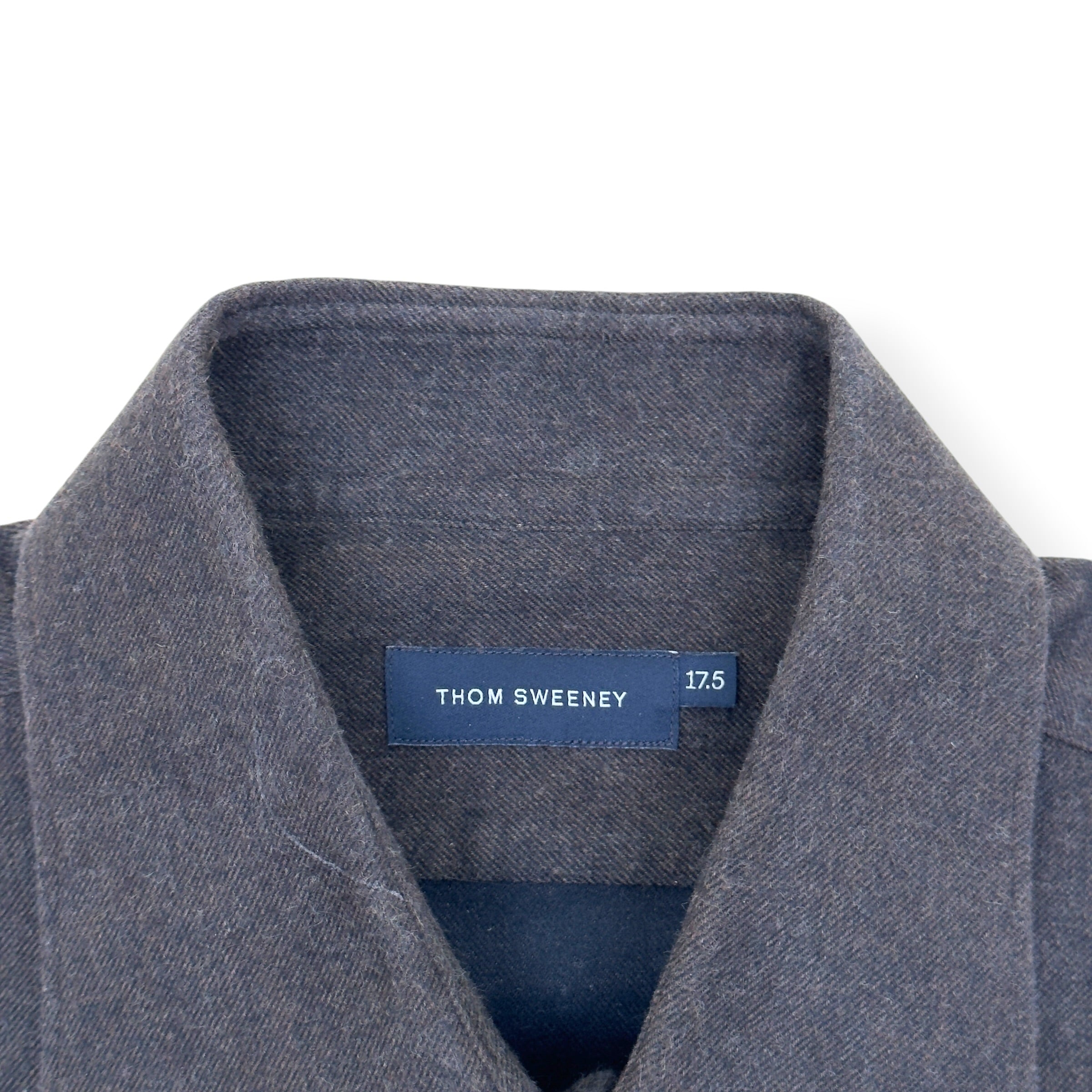 THOM SWEENEY COTTON SHIRT BROWN 17.5” / XL