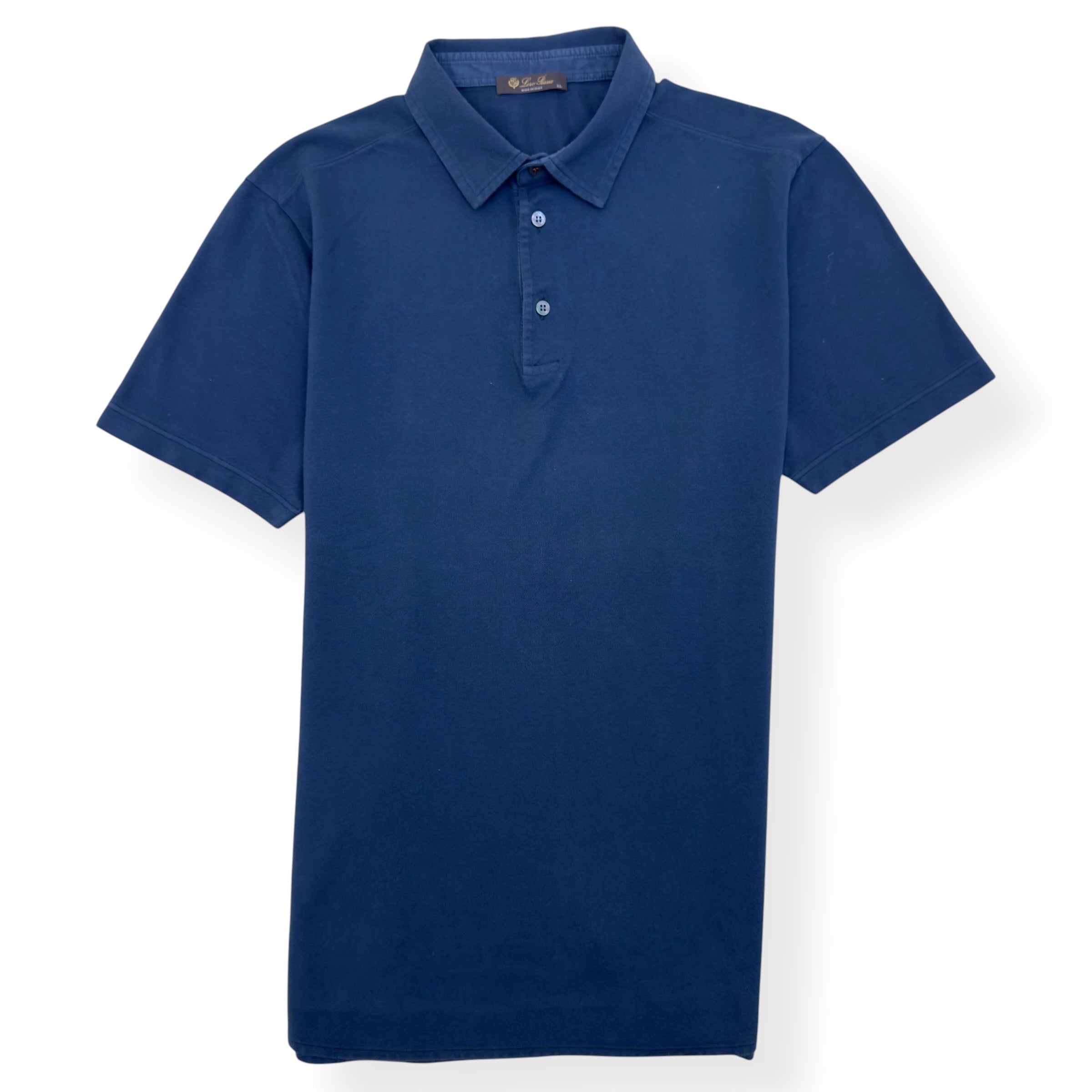 LORO PIANA COTTON POLO SHIRT NAVY XL