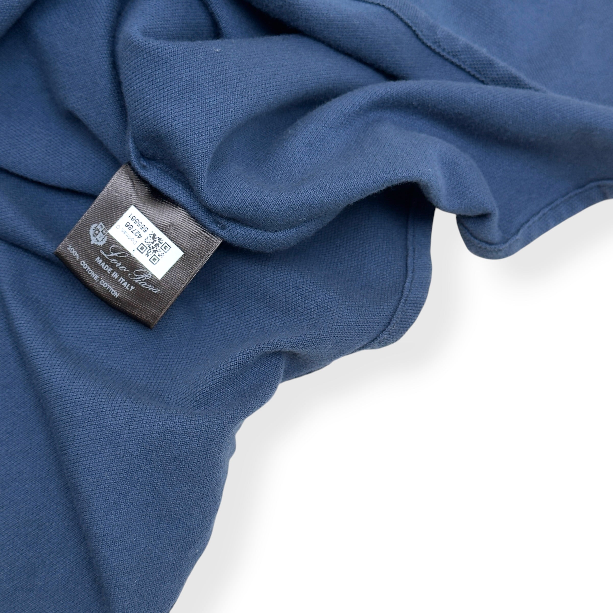 LORO PIANA COTTON POLO SHIRT NAVY XL