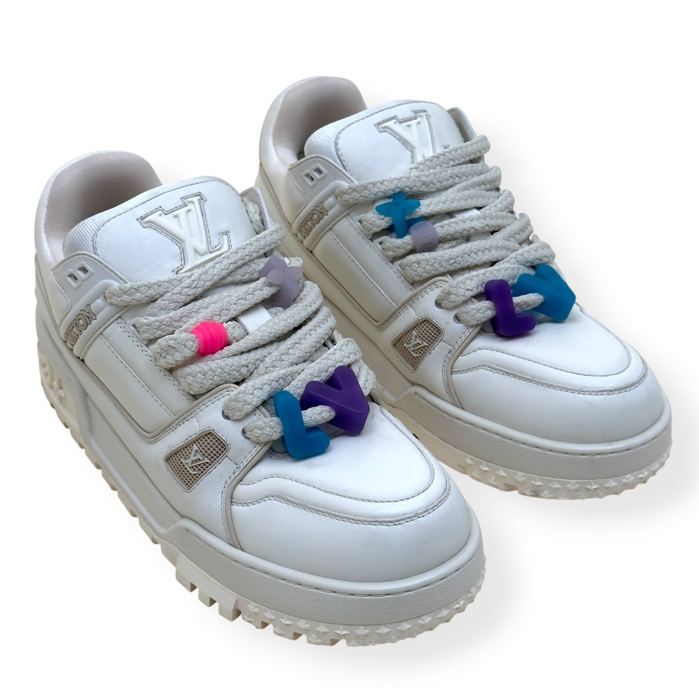 LOUIS VUITTON TRAINER MAXI SNEAKER WHITE UK10