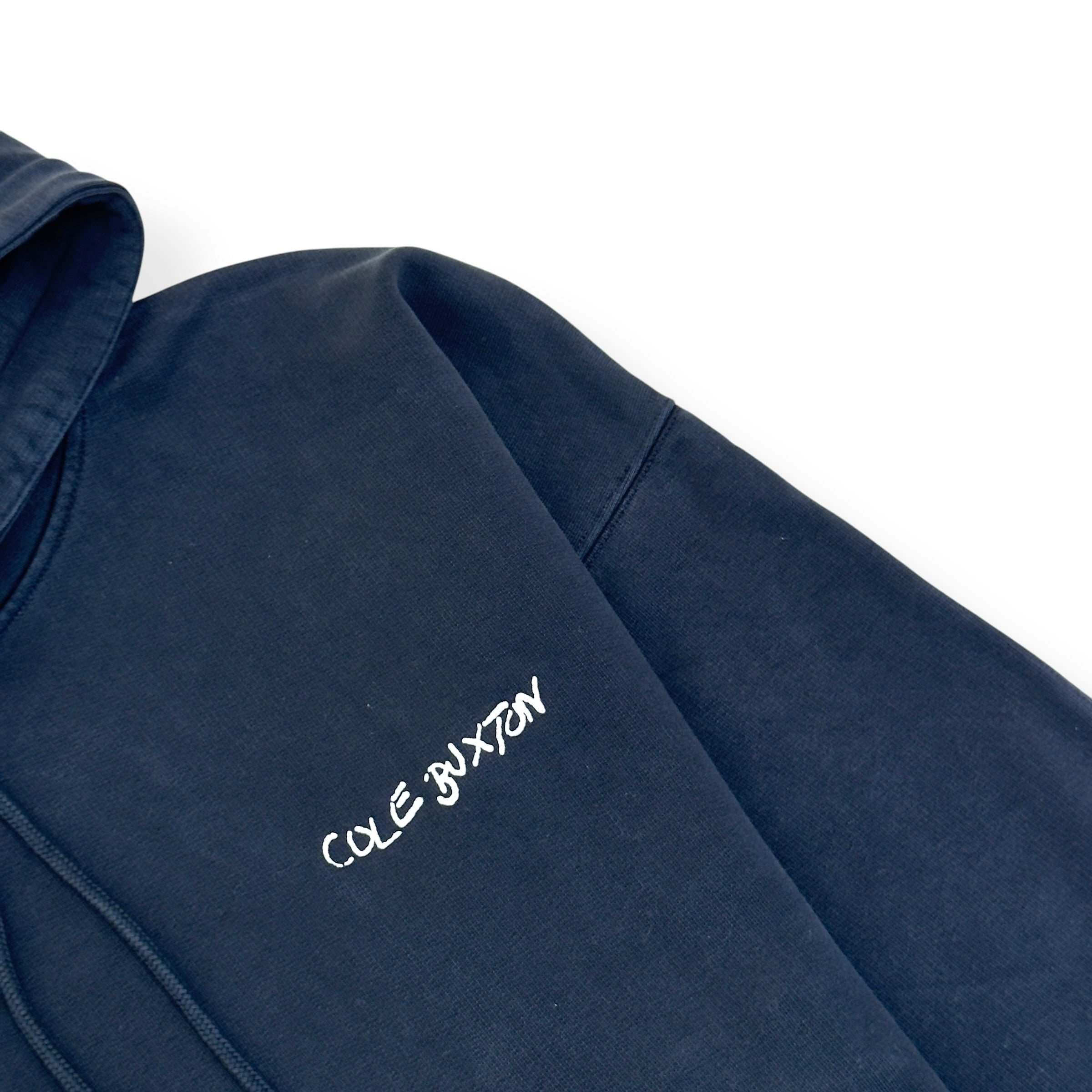 COLE BUXTON GRAPHIC PRINT HOODIE BLACK / WHITE L