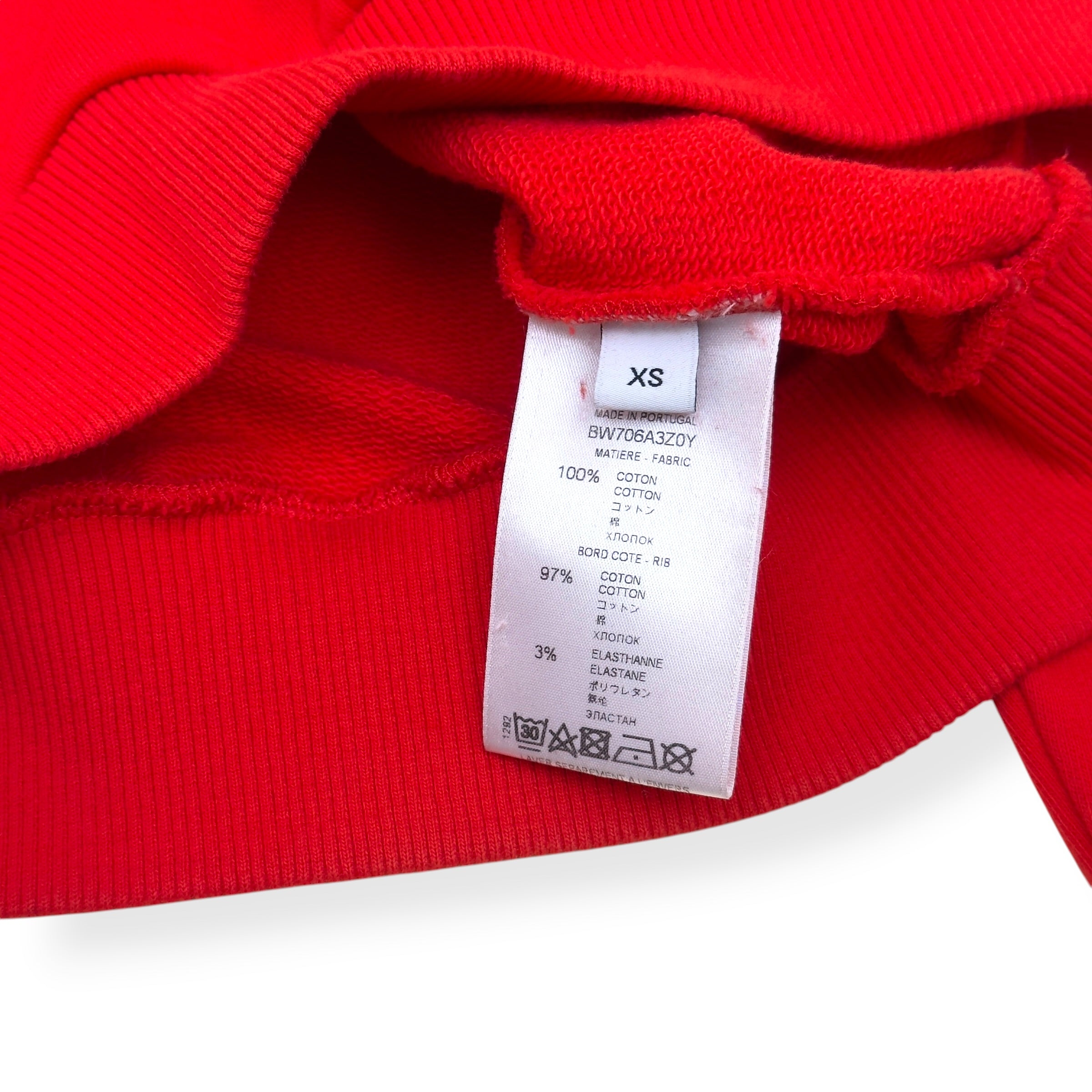 GIVENCHY LOGO HOODIE RED XS