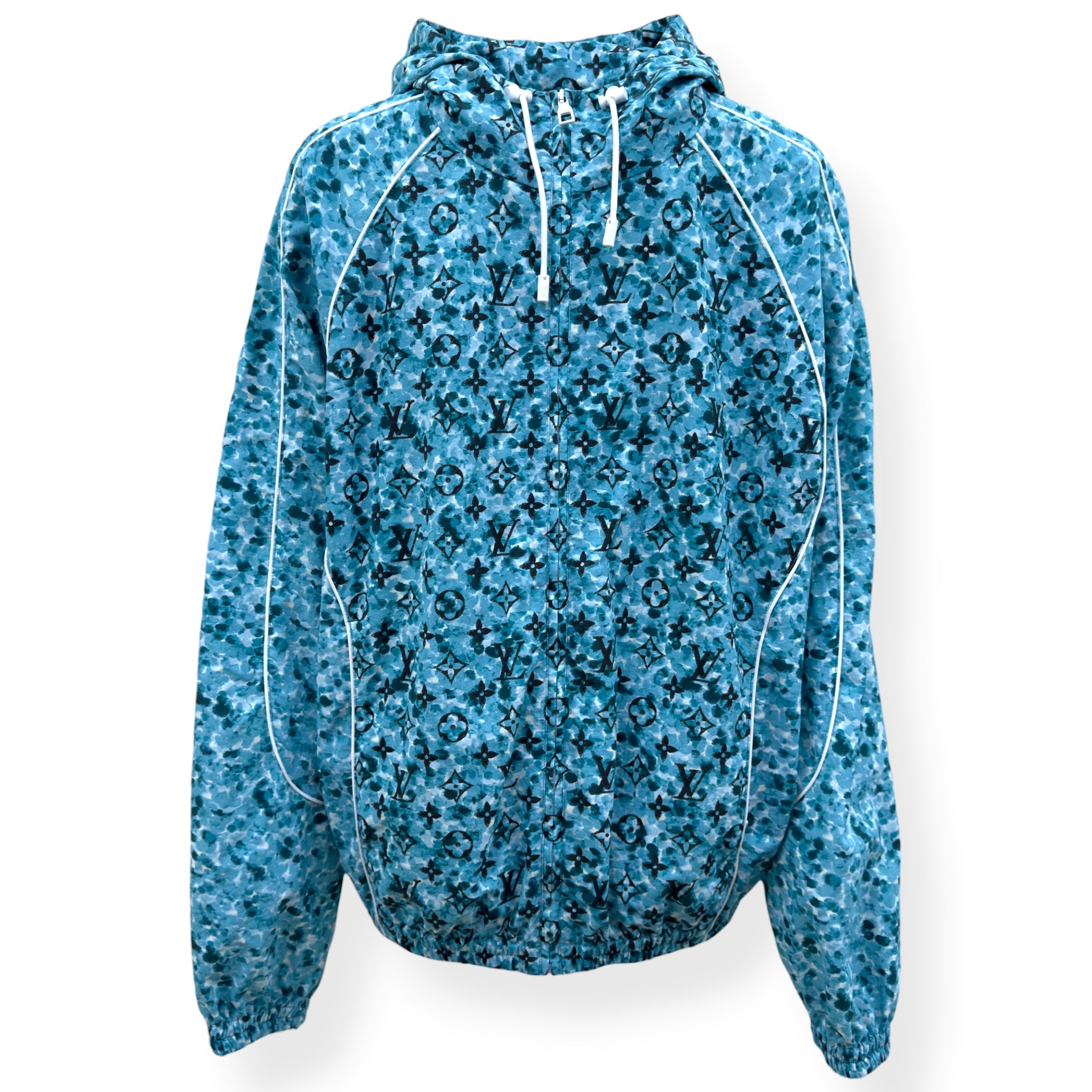 LOUIS VUITTON POINTILLISM MONOGRAM WINDBREAKER JACKET BLUE 50 / M