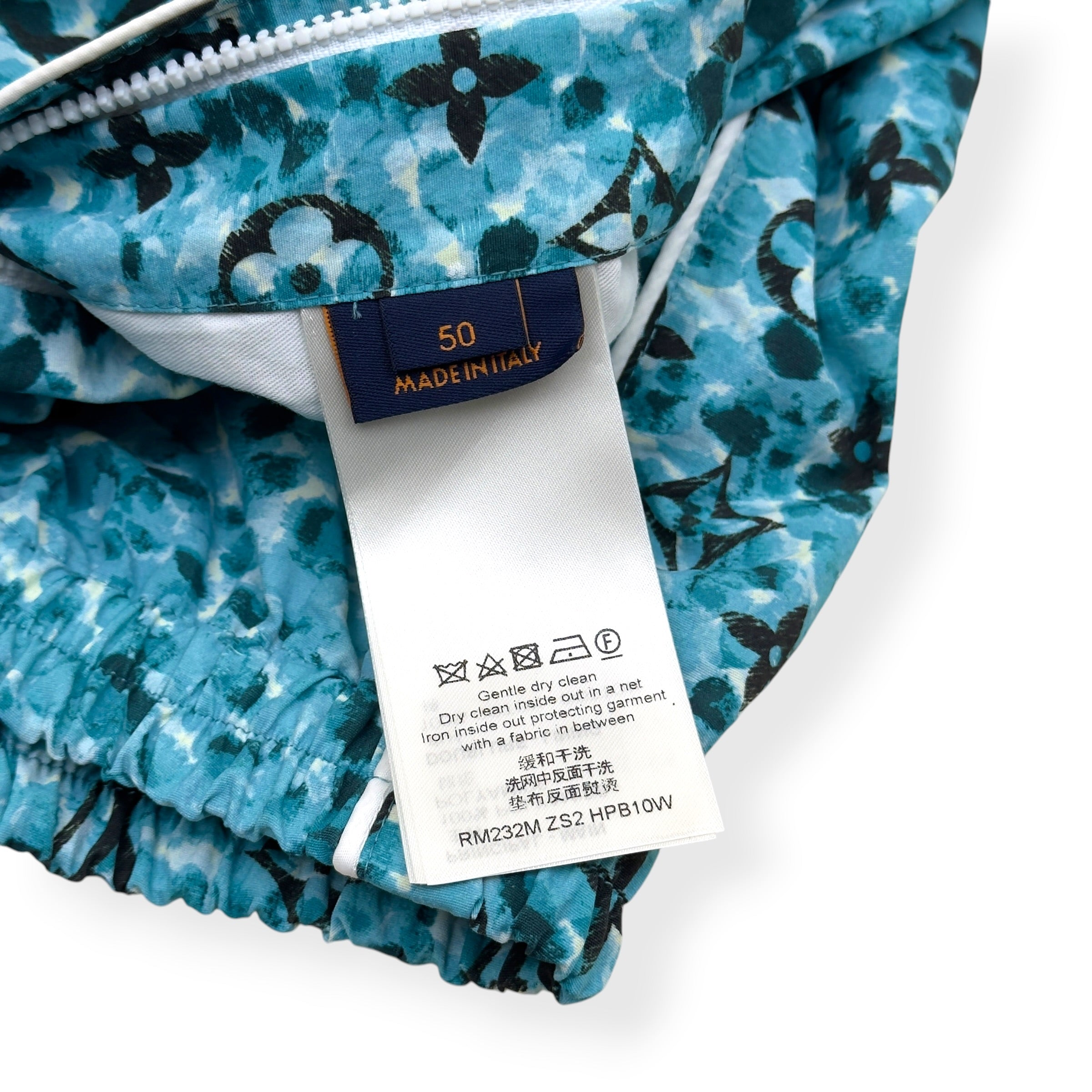 LOUIS VUITTON POINTILLISM MONOGRAM WINDBREAKER JACKET BLUE 50 / M