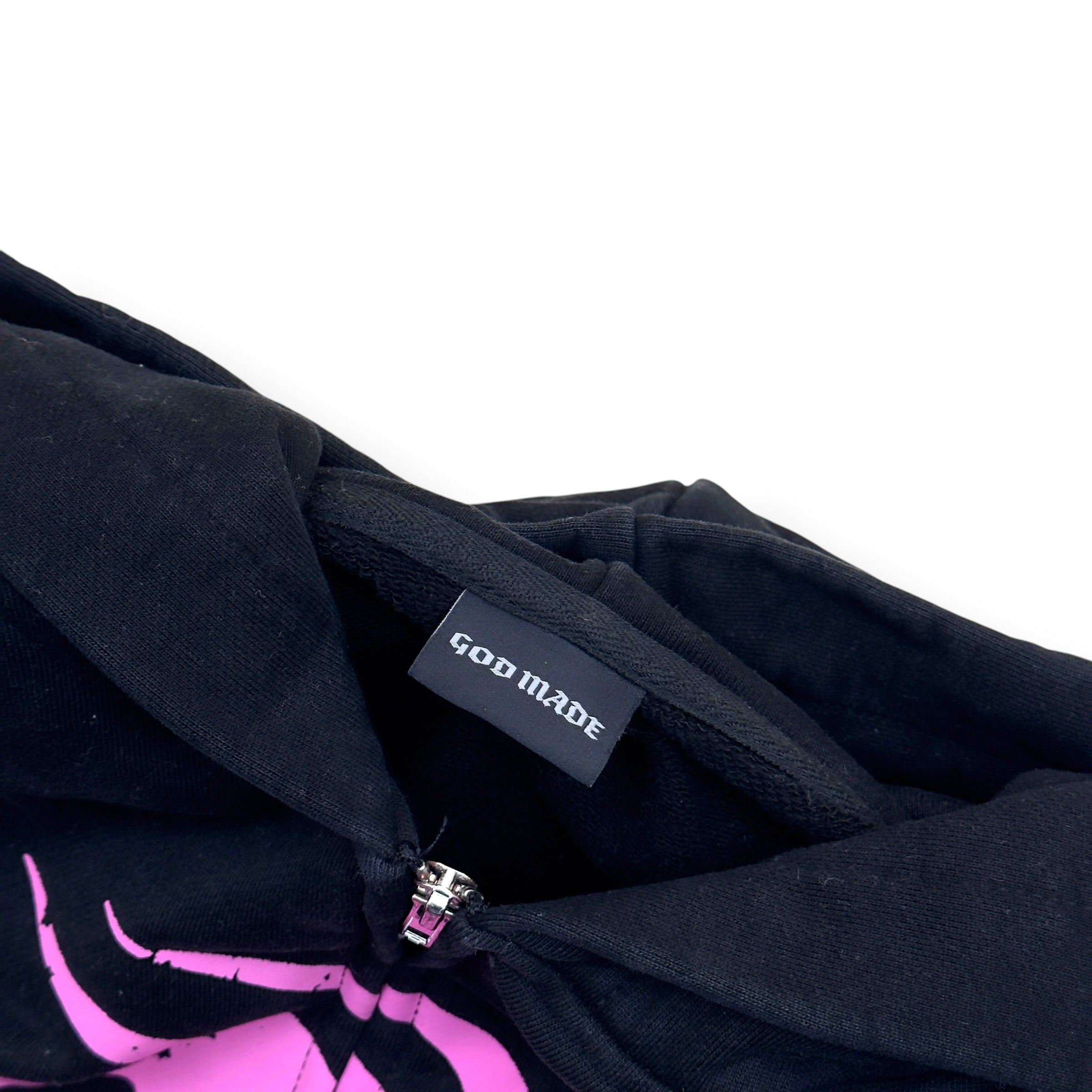 GODMADE ZIP-UP HOODIE BLACK / PINK XL