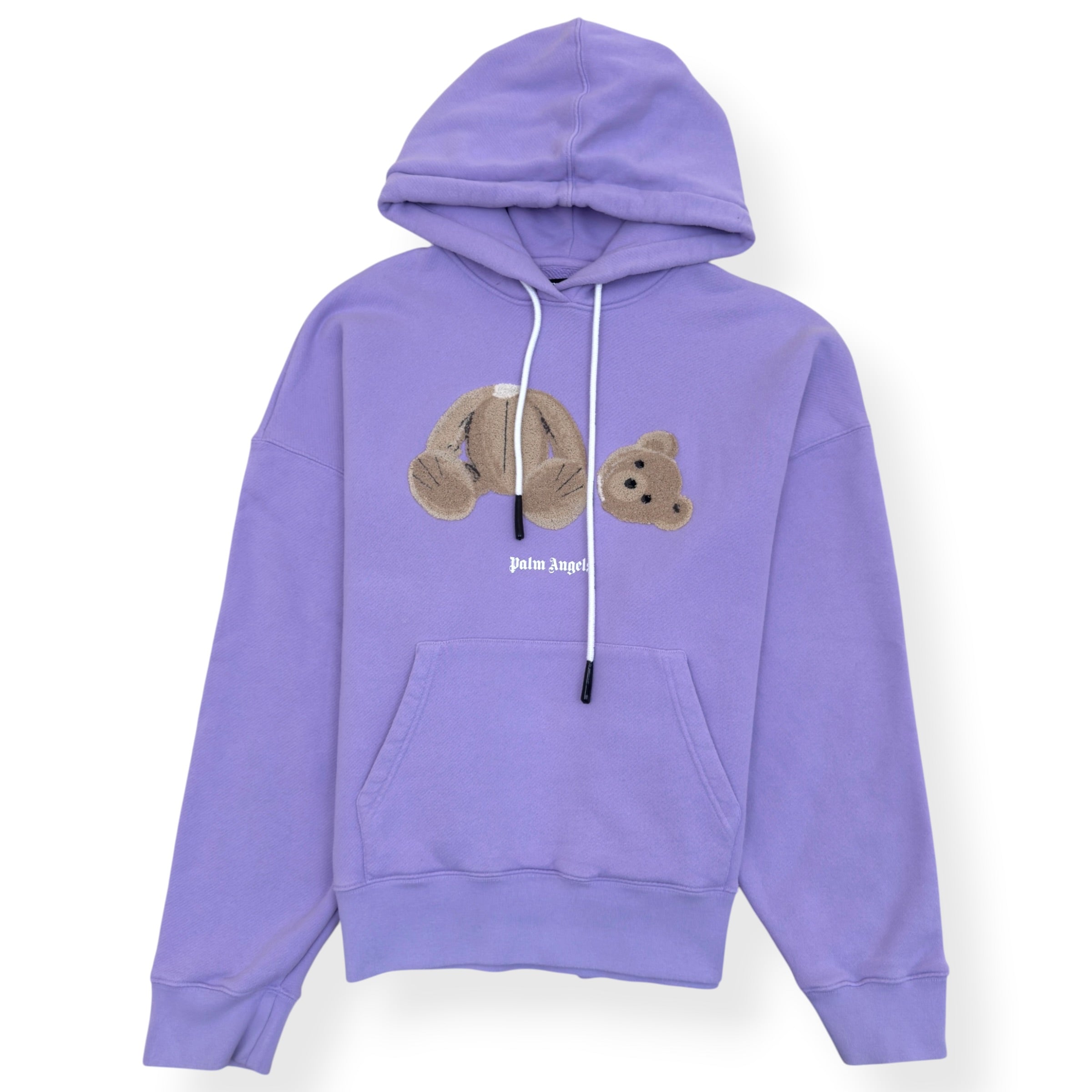 PALM ANGELS TEDDY BEAR HOODIE PURPLE XL
