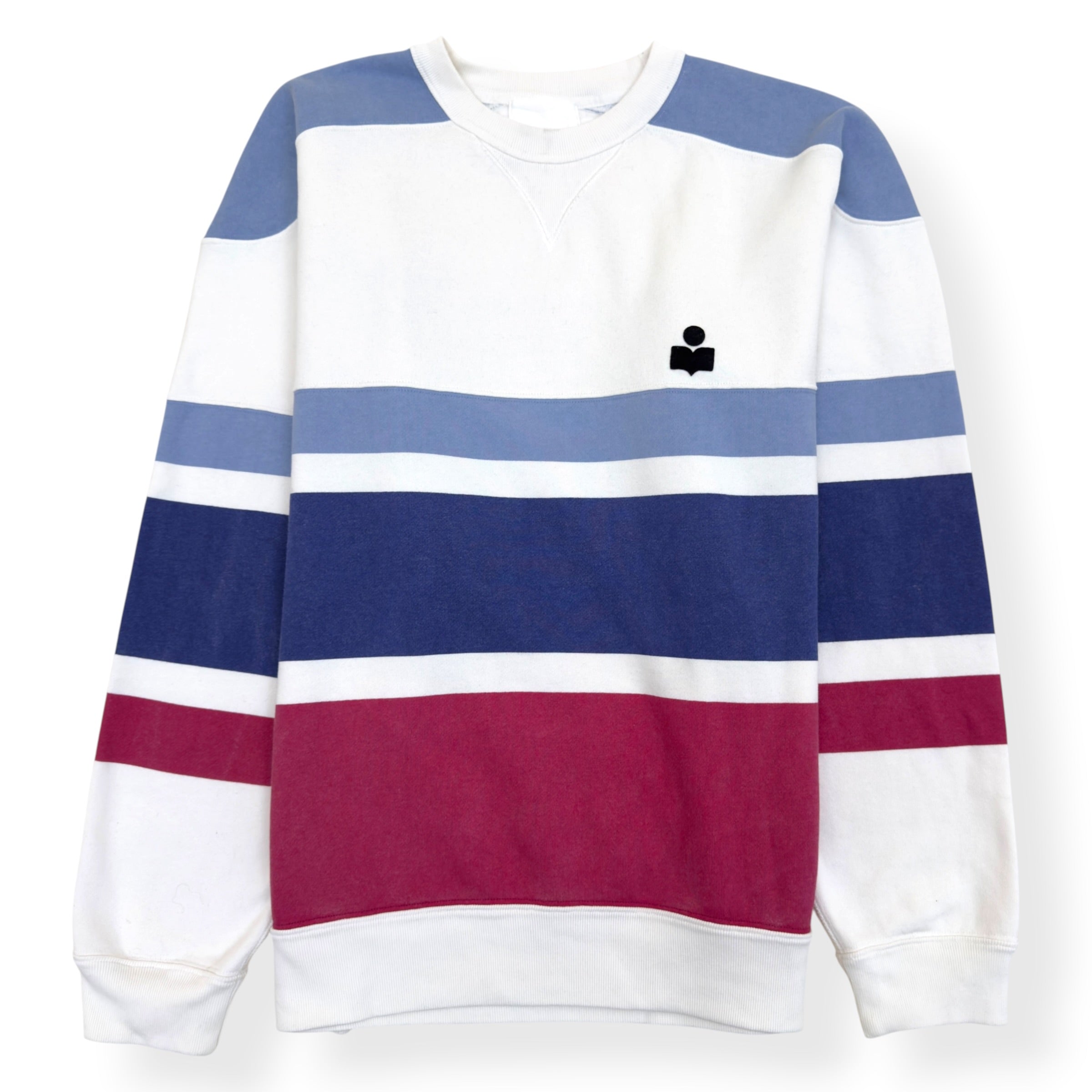 ISABEL MARANT MEYOAN STRIPED SWEATSHIRT WHITE / RED /BLUE L