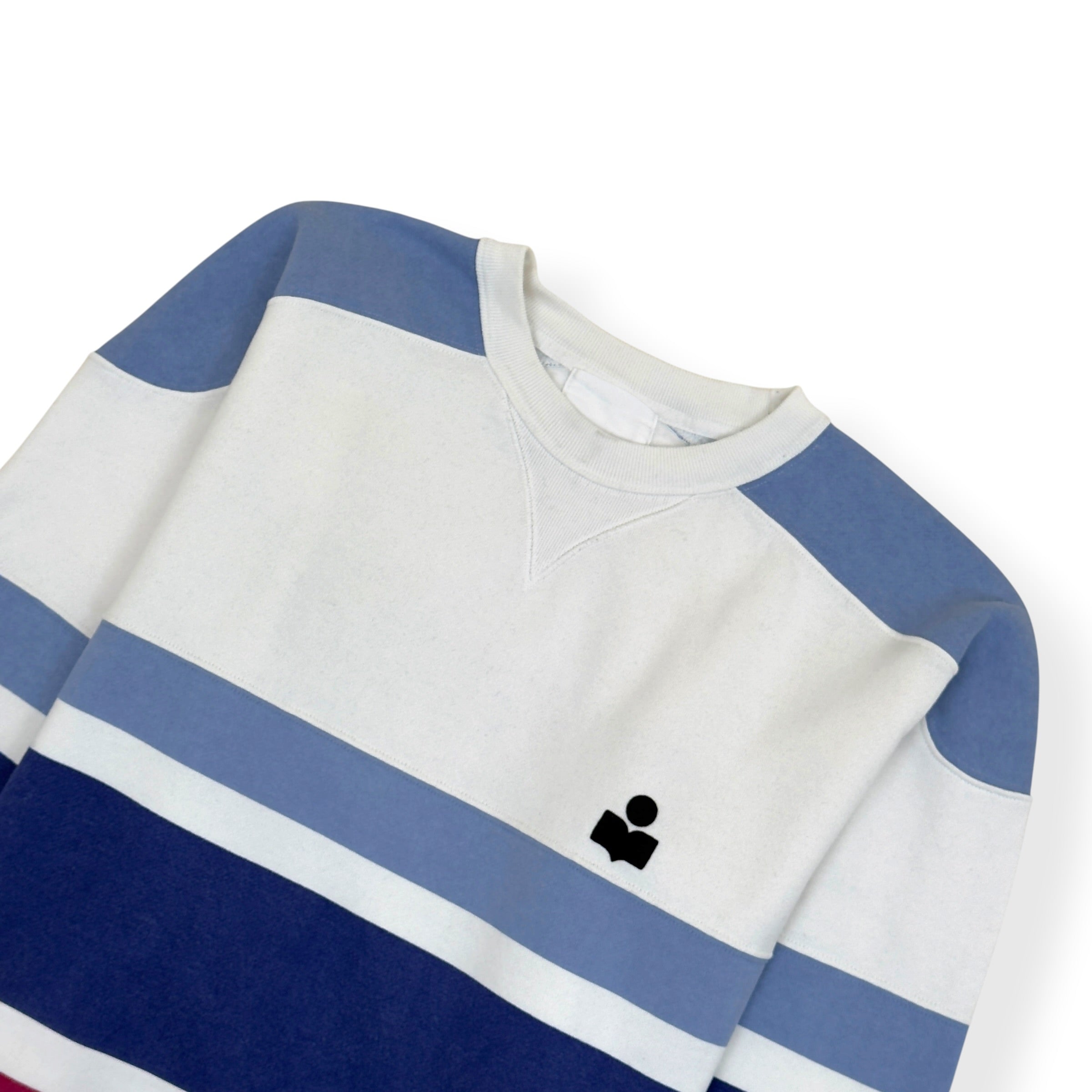 ISABEL MARANT MEYOAN STRIPED SWEATSHIRT WHITE / RED /BLUE L