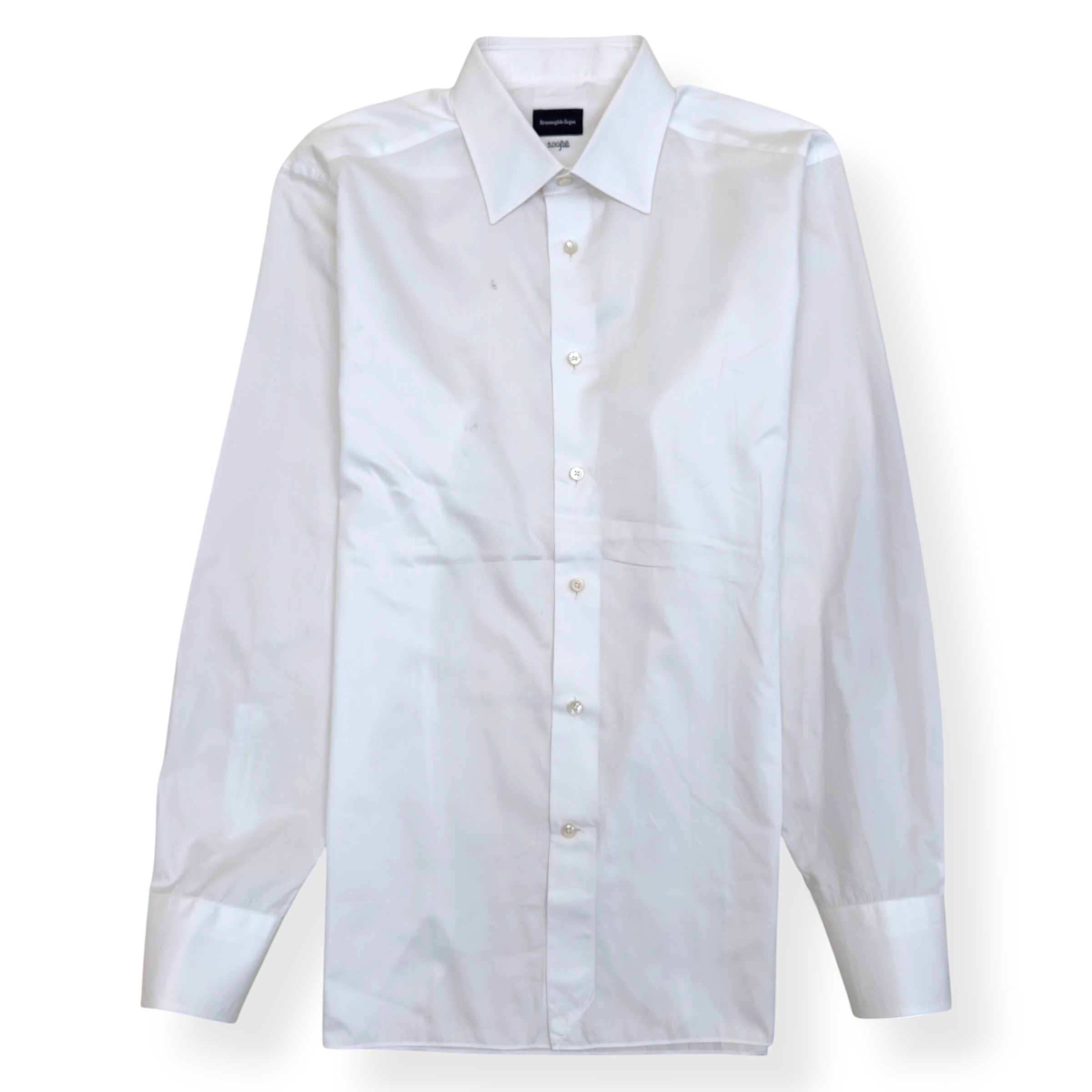 ZEGNA 100FILI COTTON SHIRT WHITE M