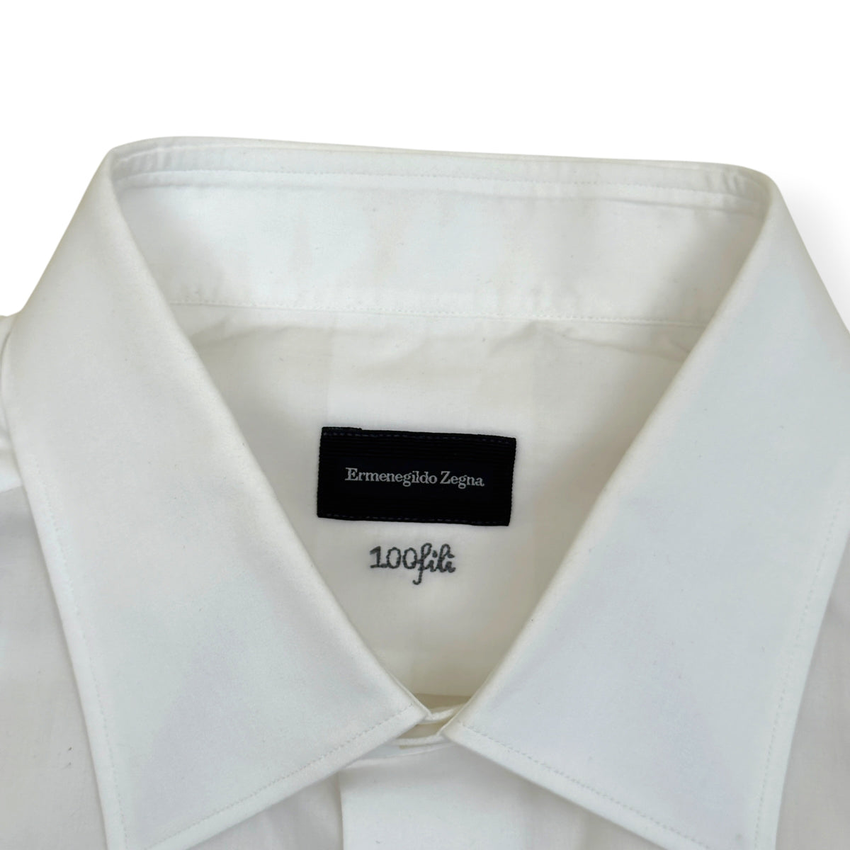 ZEGNA 100FILI COTTON SHIRT WHITE M