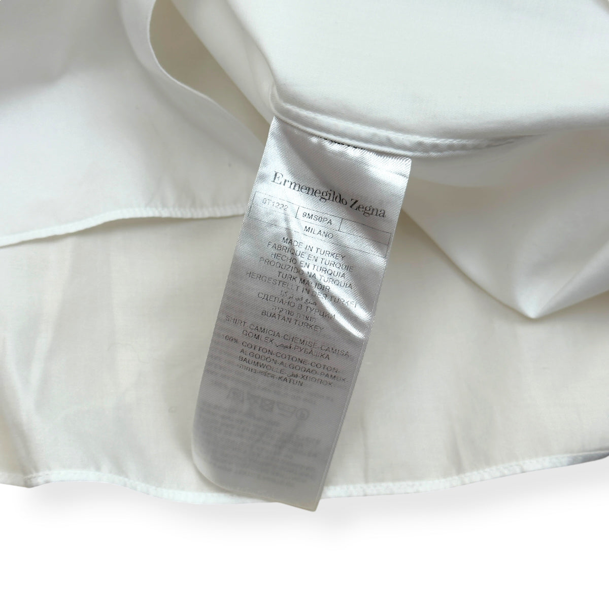 ZEGNA 100FILI COTTON SHIRT WHITE M