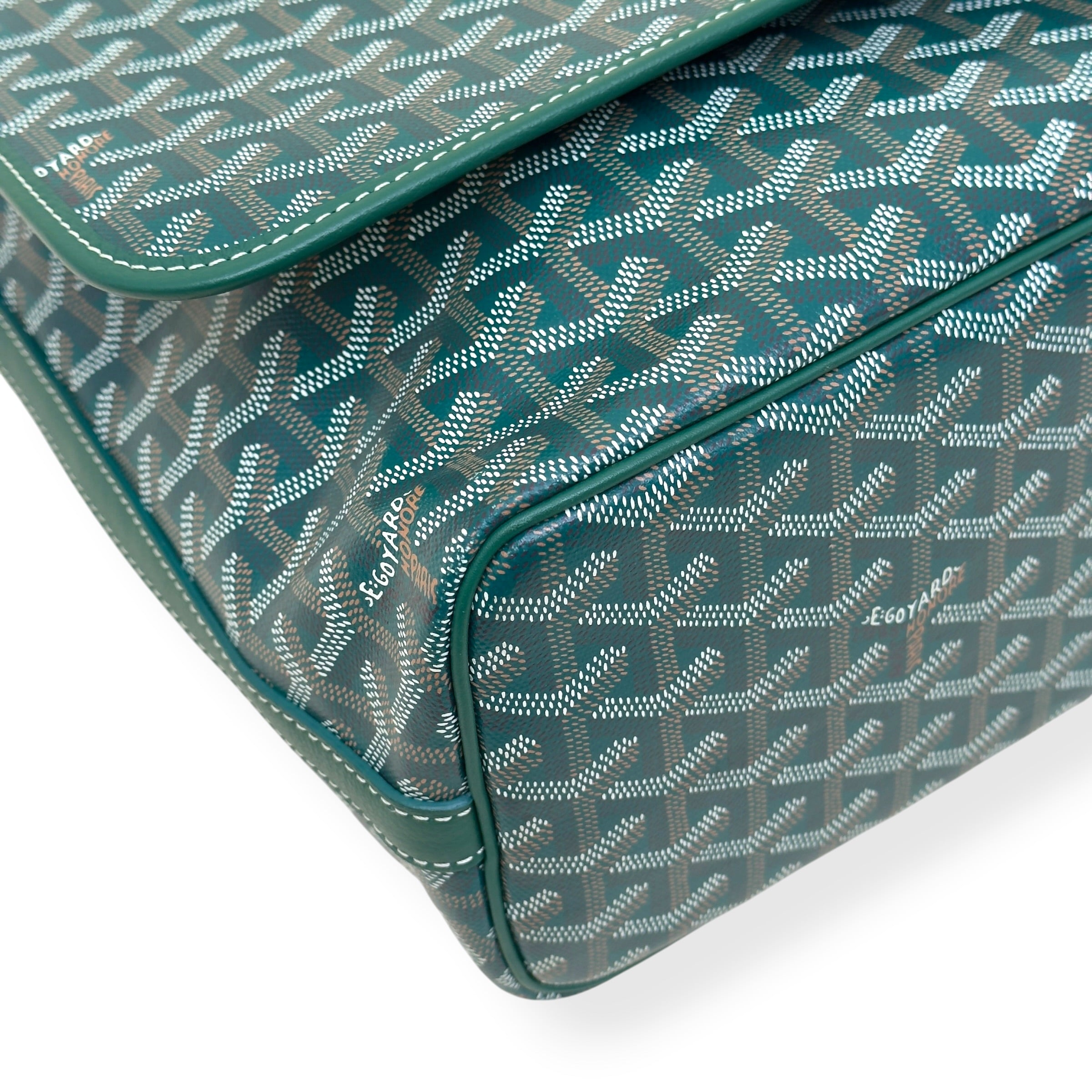 GOYARD GOYARDINE CAPETIEN MESSENGER BAG GREEN MM