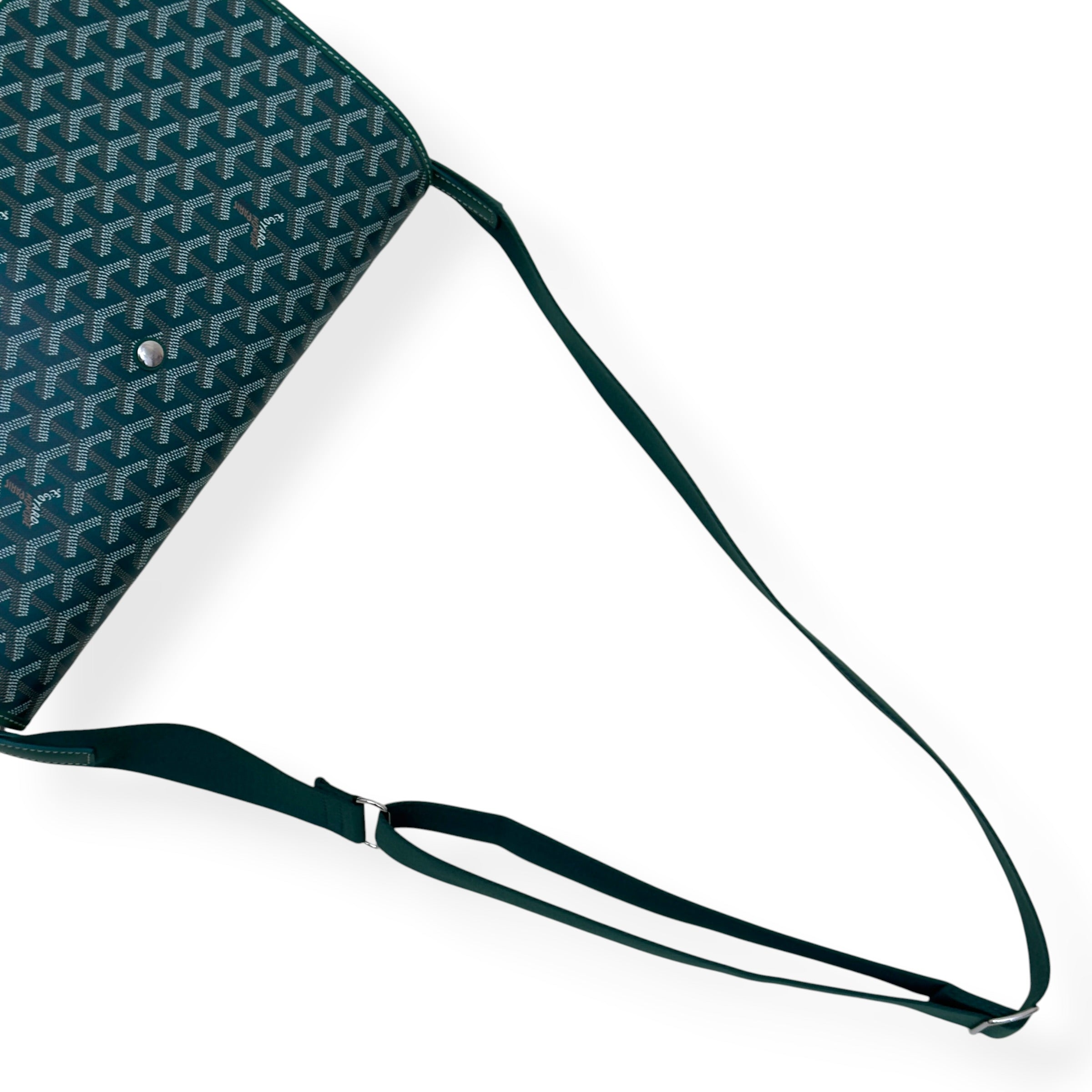 GOYARD GOYARDINE CAPETIEN MESSENGER BAG GREEN MM
