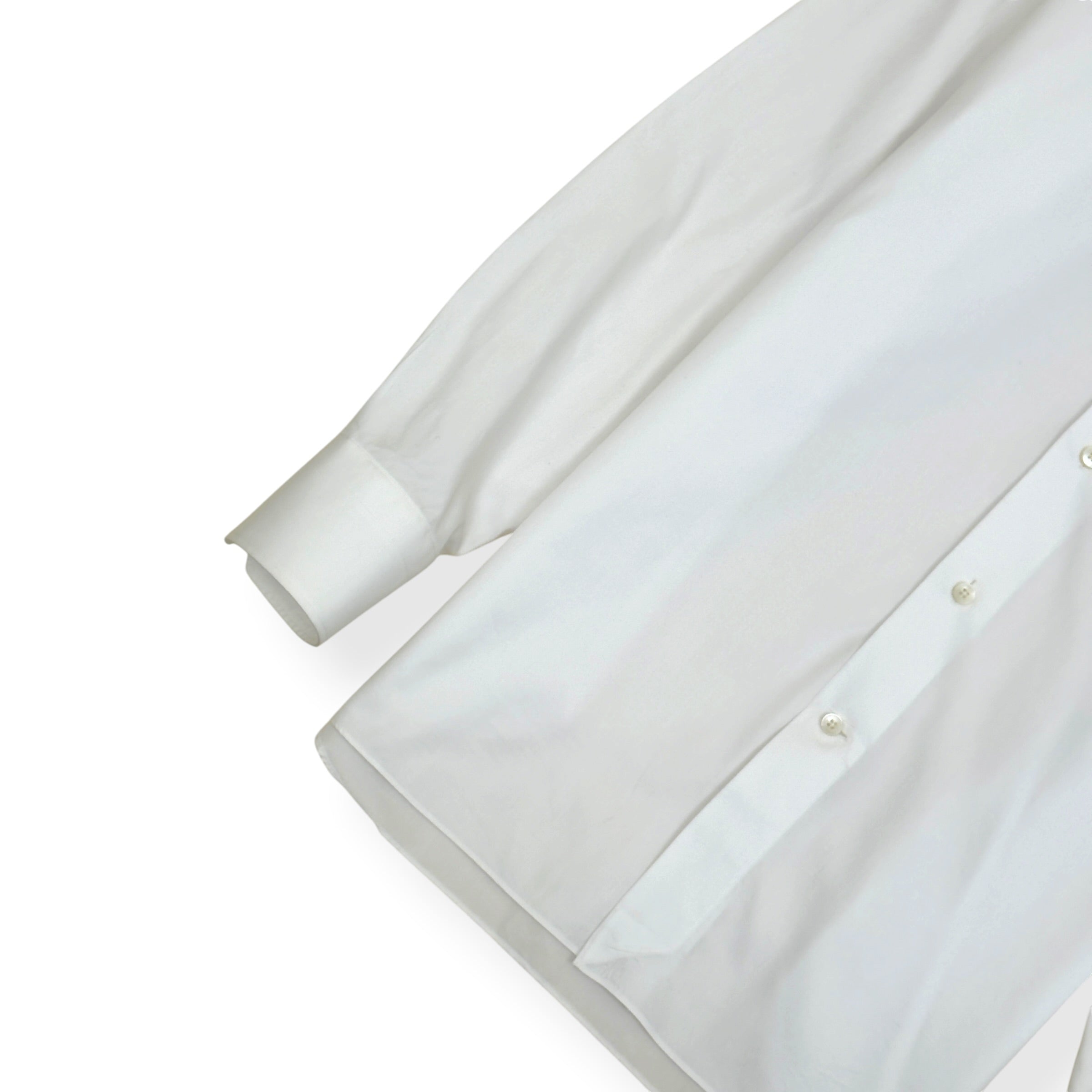 ZEGNA TAILORED FIT COTTON SHIRT WHITE M