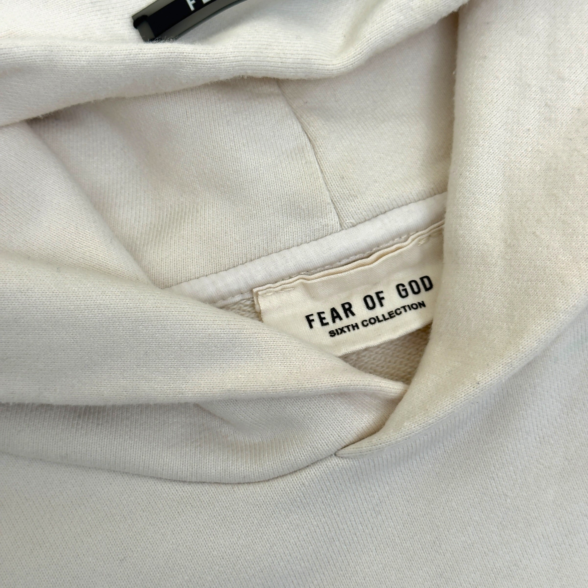 FEAR OF GOD SIXTH COLLECTION HOODIE CREAM / BLACK XL