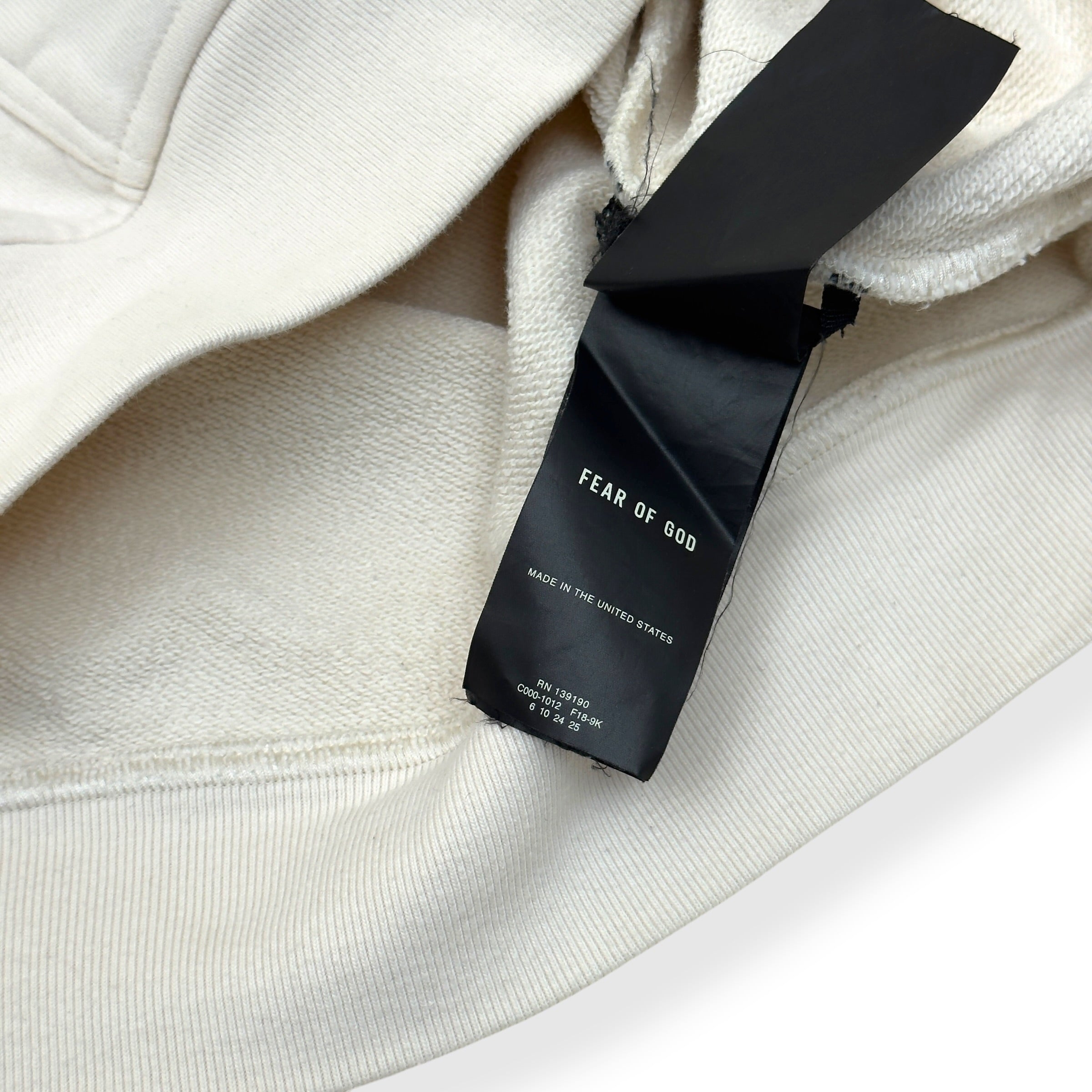 FEAR OF GOD SIXTH COLLECTION HOODIE CREAM / BLACK XL