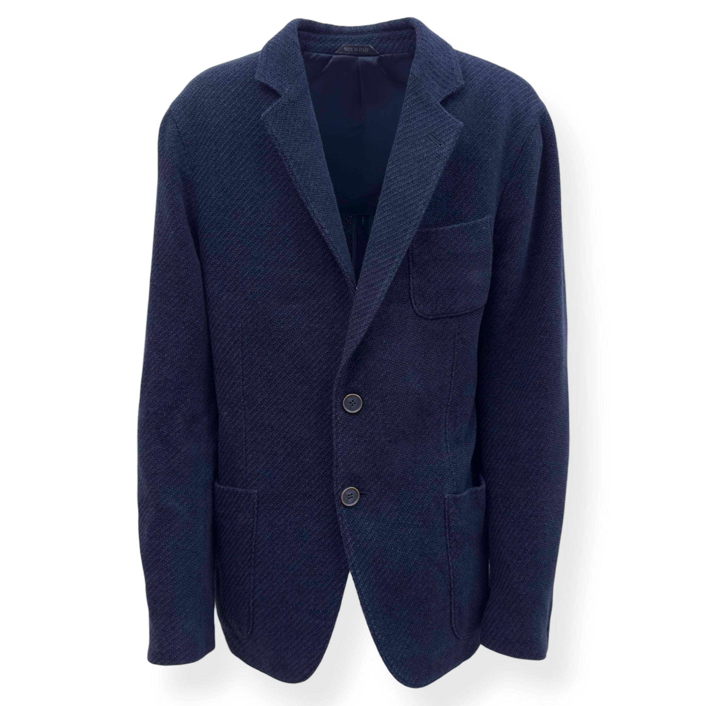 GIORGIO ARMANI UPTON WOOL BLAZER NAVY 54 /  XL