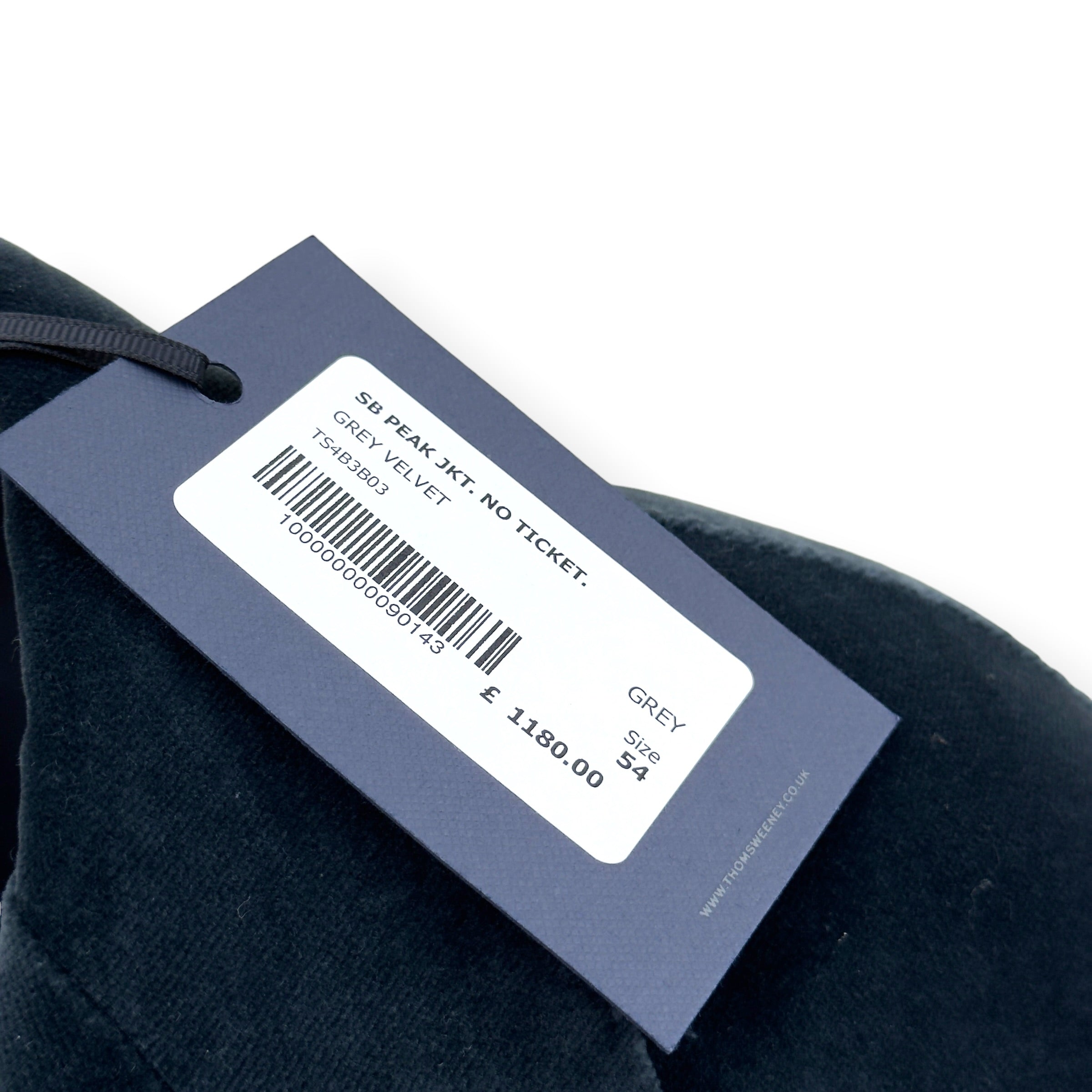 THOM SWEENEY SB PEAK VELVET BLAZER GREY 54 / XL