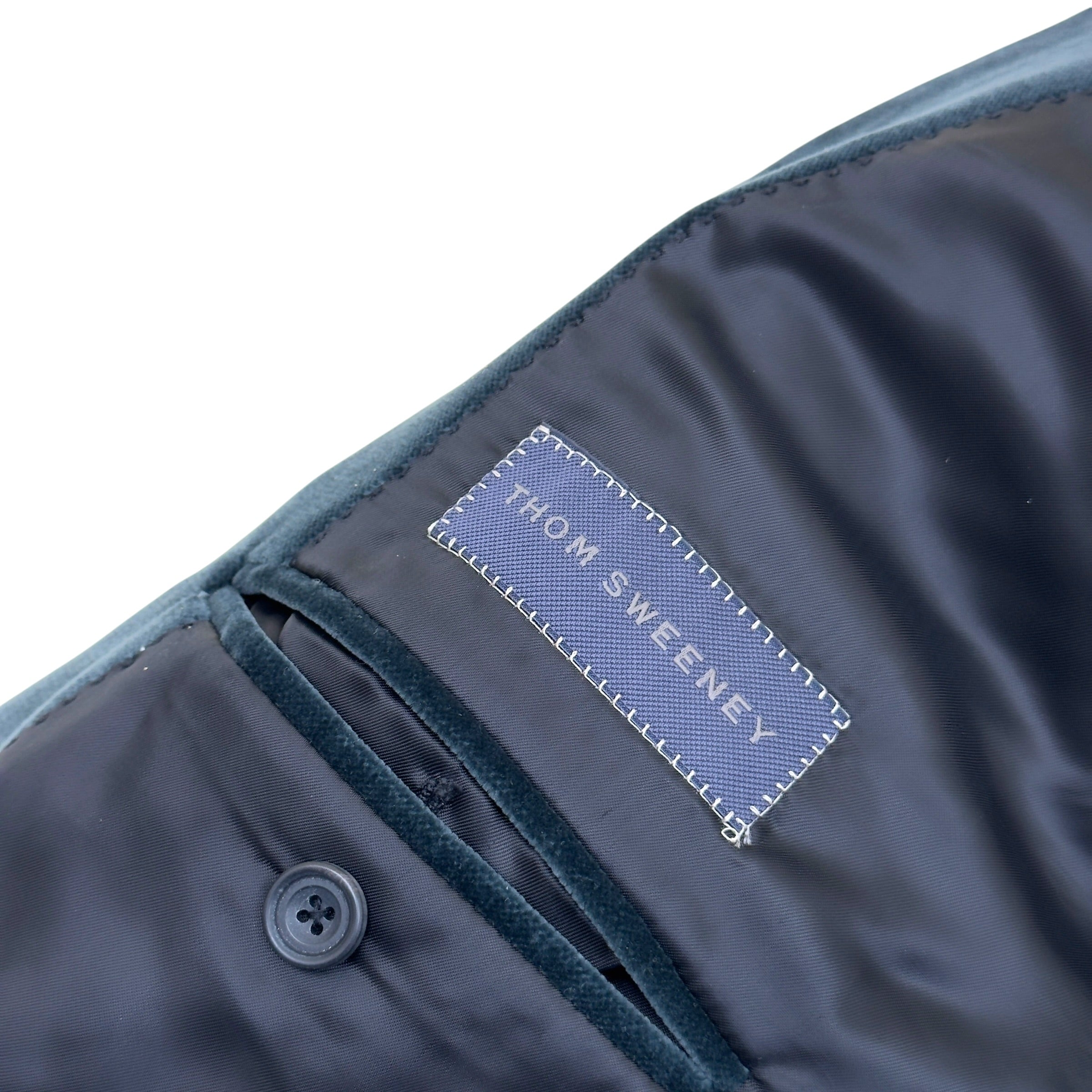 THOM SWEENEY SB PEAK VELVET BLAZER GREY 54 / XL