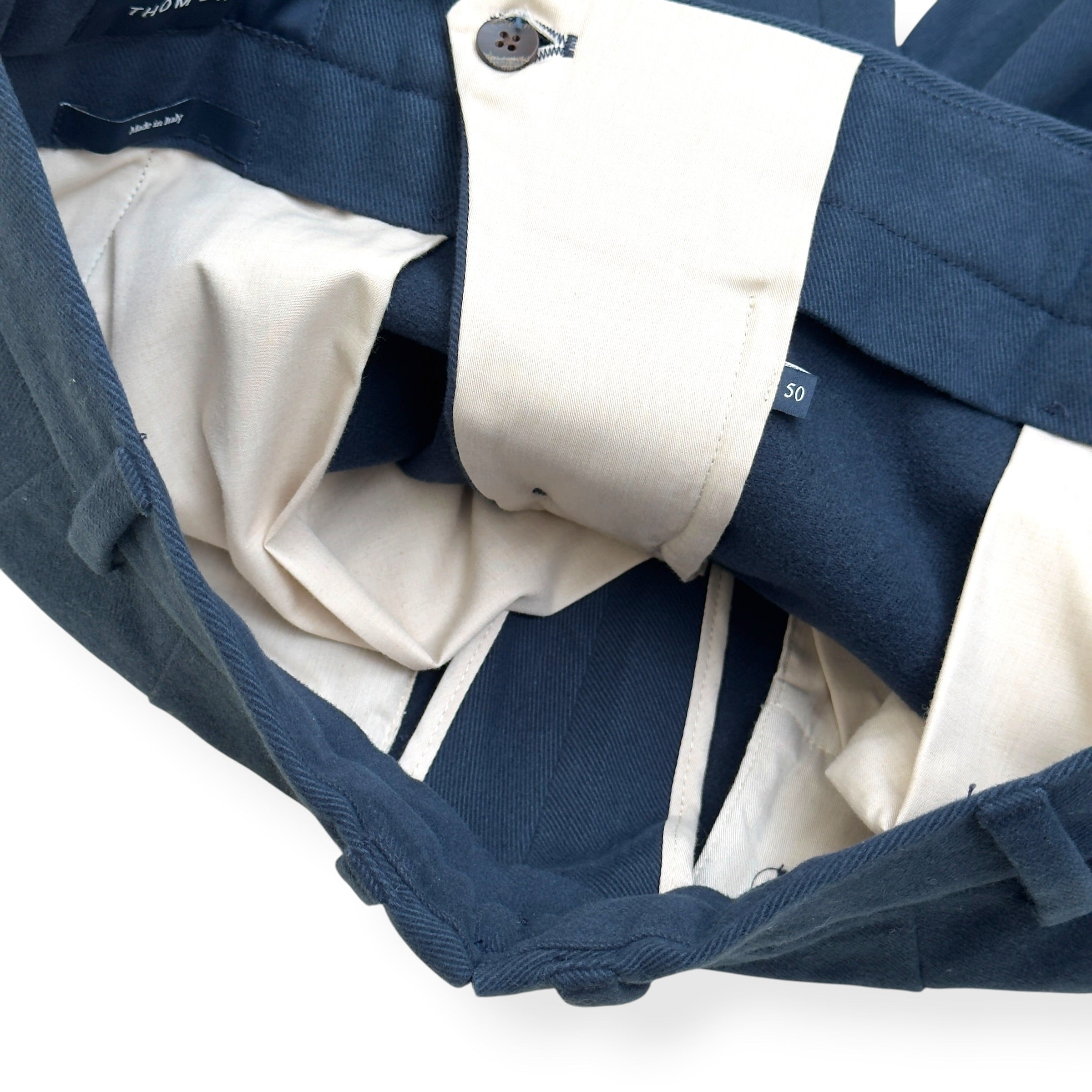 THOM SWEENEY COTTON TROUSERS NAVY 50 / M