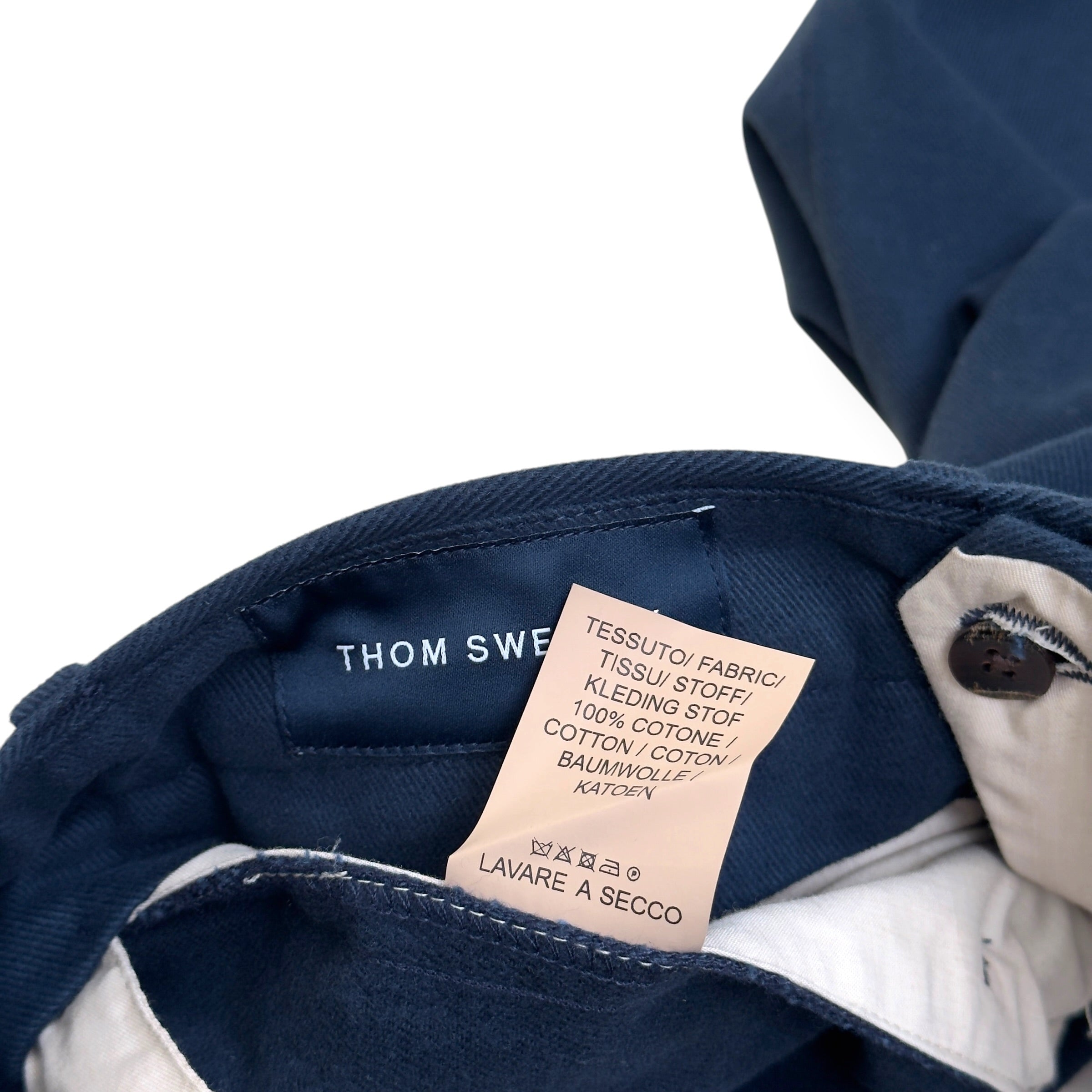 THOM SWEENEY COTTON TROUSERS NAVY 50 / M