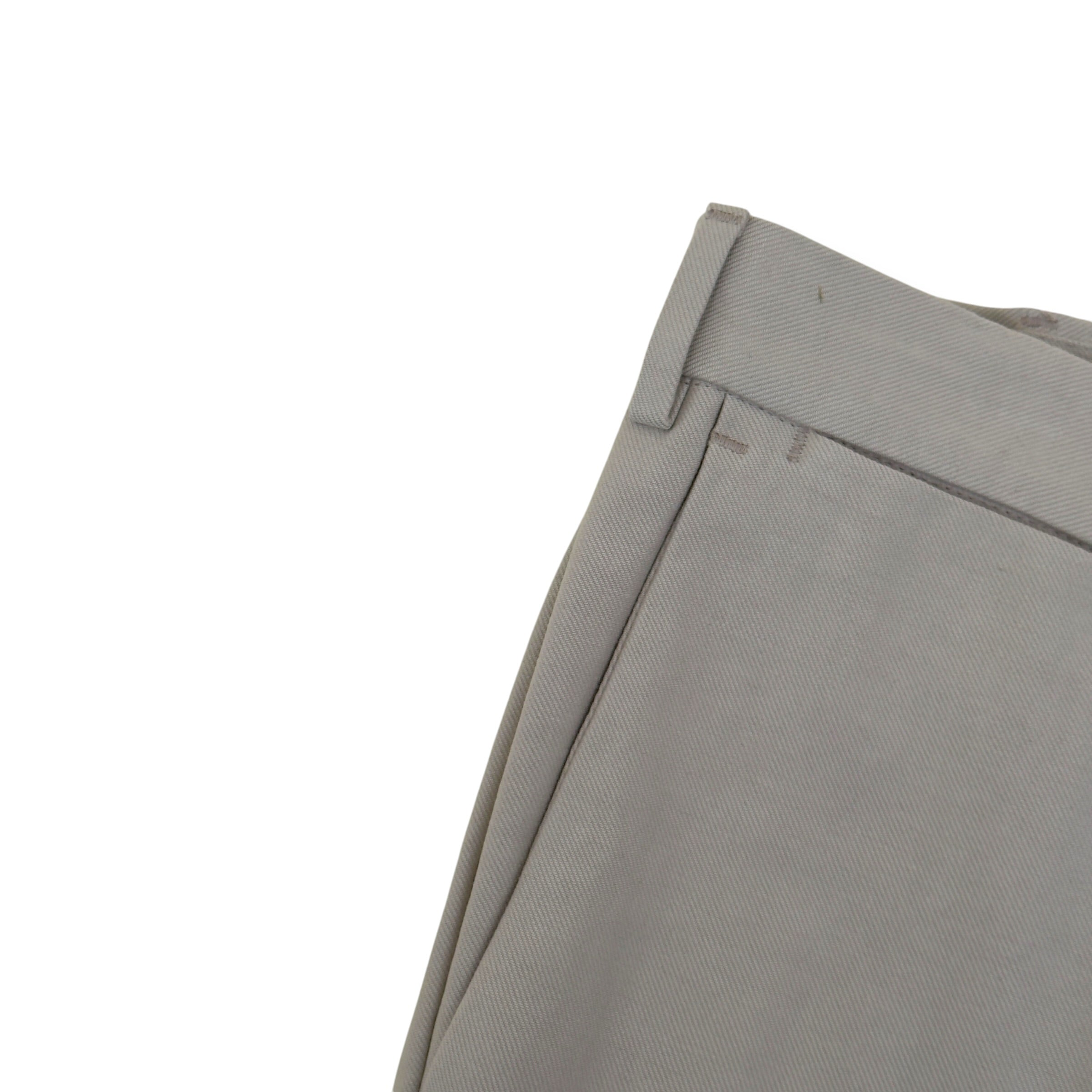 THOM SWEENEY COTTON BLEND TROUSERS LIGHT GREY 50 / M