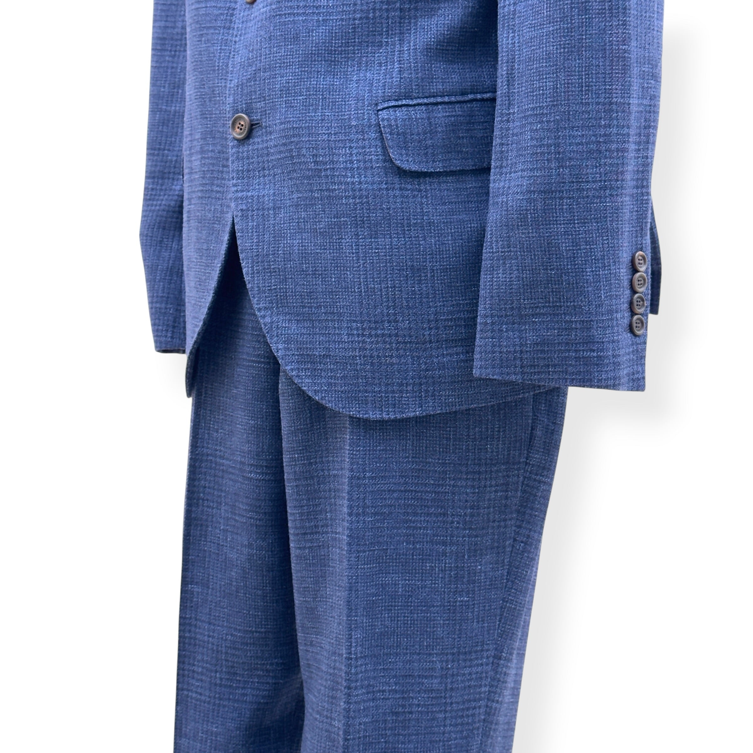 BRUNELLO CUCINELLI WOOL LINEN SUIT BLUE 52 / 54 / XL