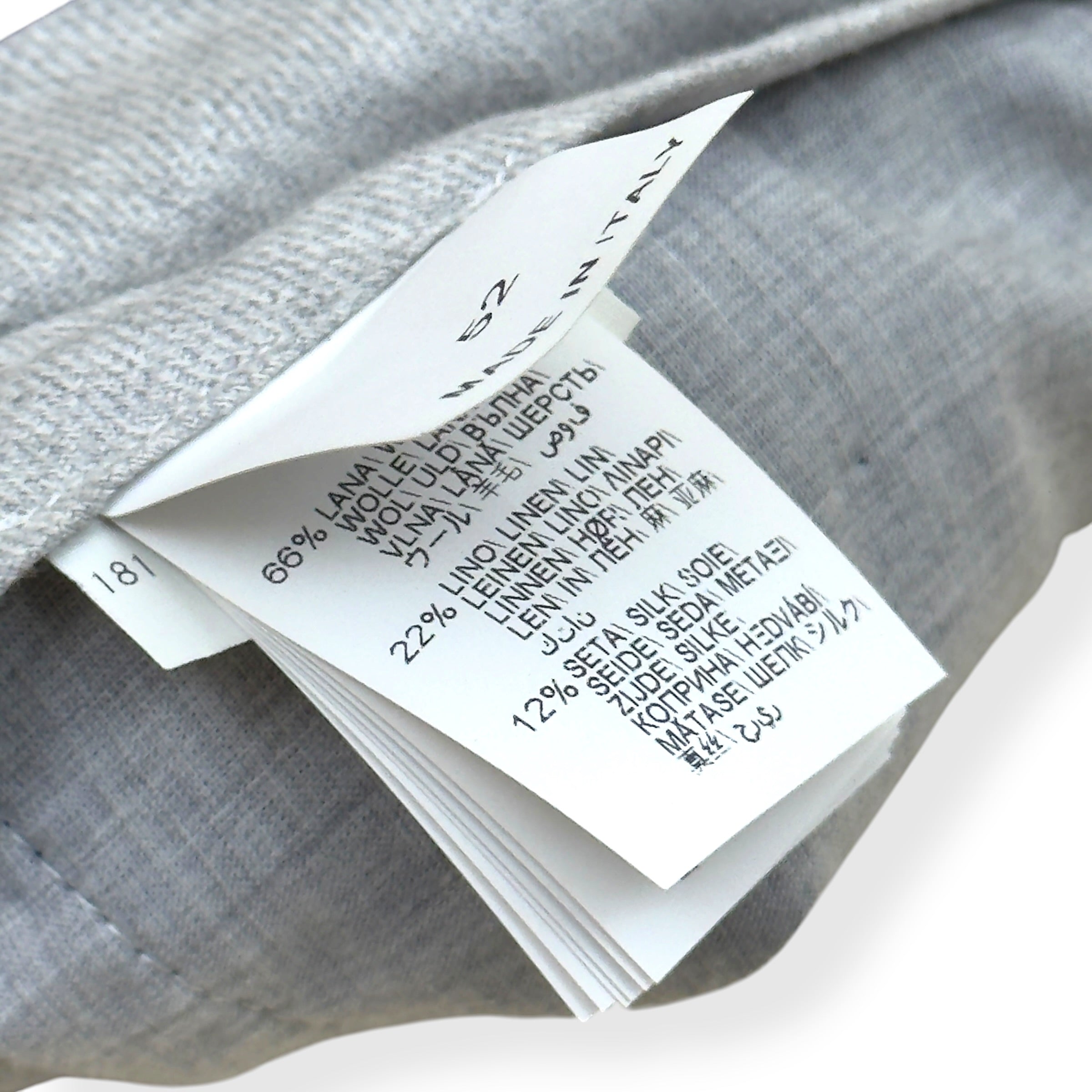 BRUNELLO CUCINELLI WOOL LINEN SUIT BLUE 52 / 54 / XL