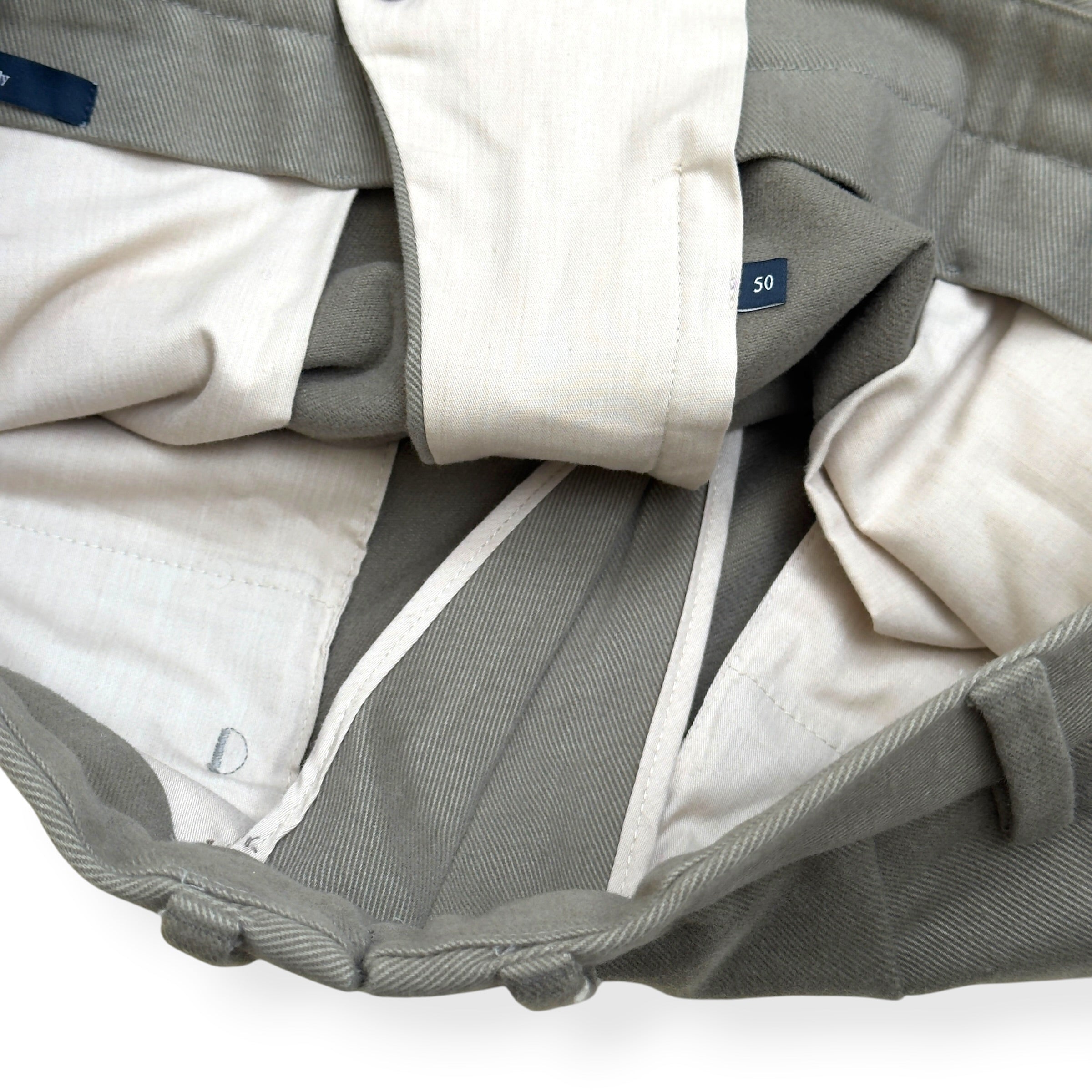 THOM SWEENEY COTTON TROUSERS OLIVE 50 / M