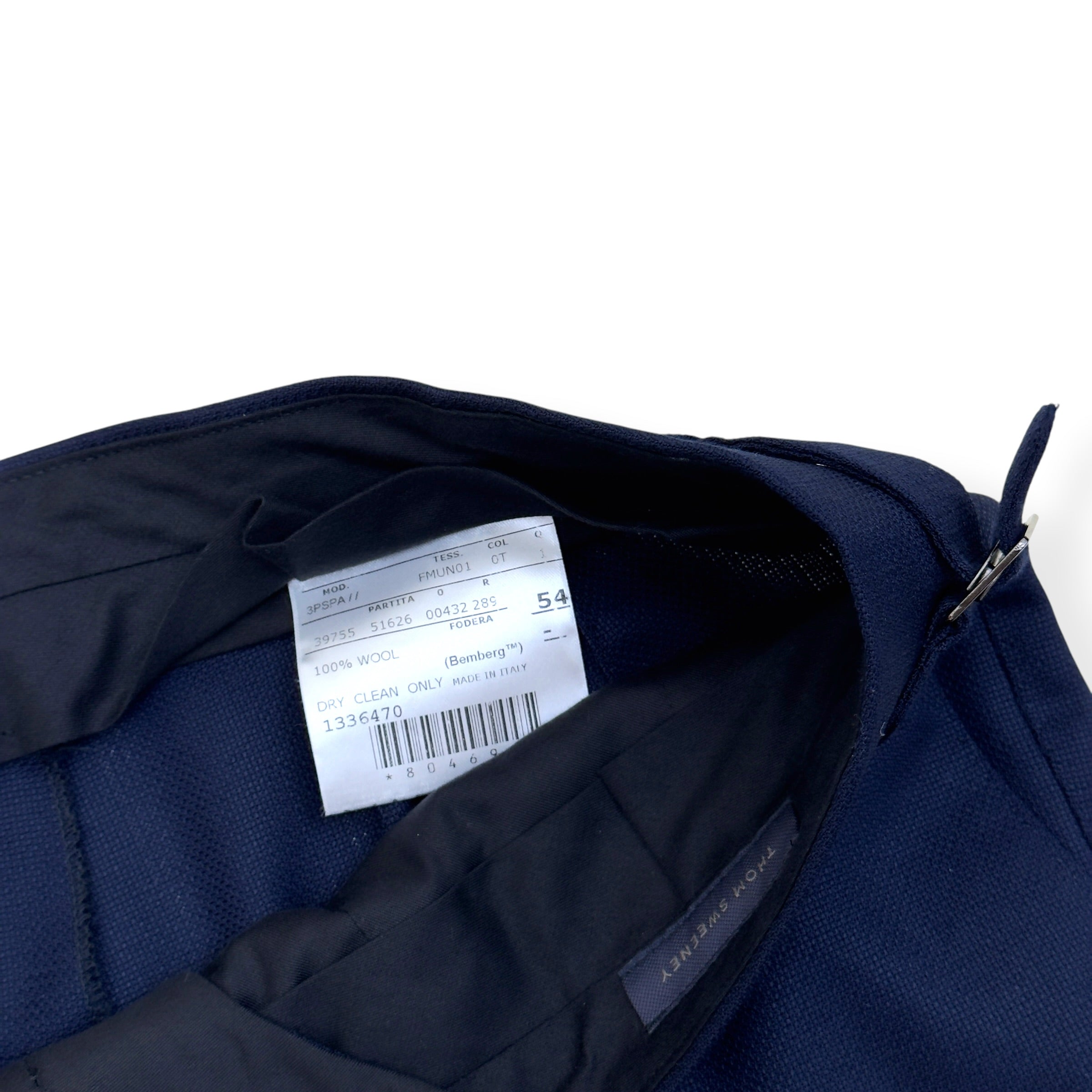THOM SWEENEY WOOL SUIT NAVY 54 / XL