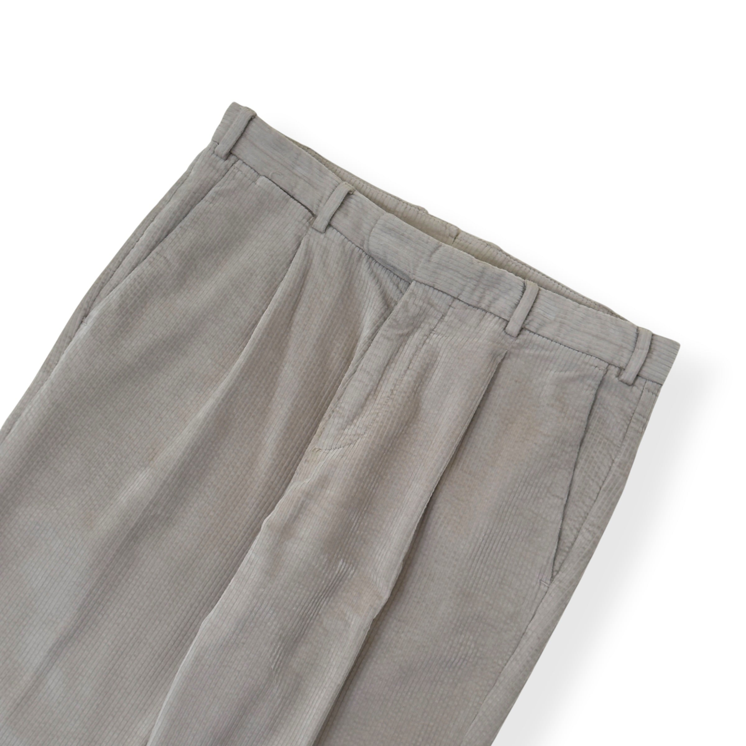 THOM SWEENEY CORDUROY COTTON BLEND TROUSERS CREAM 48 / S