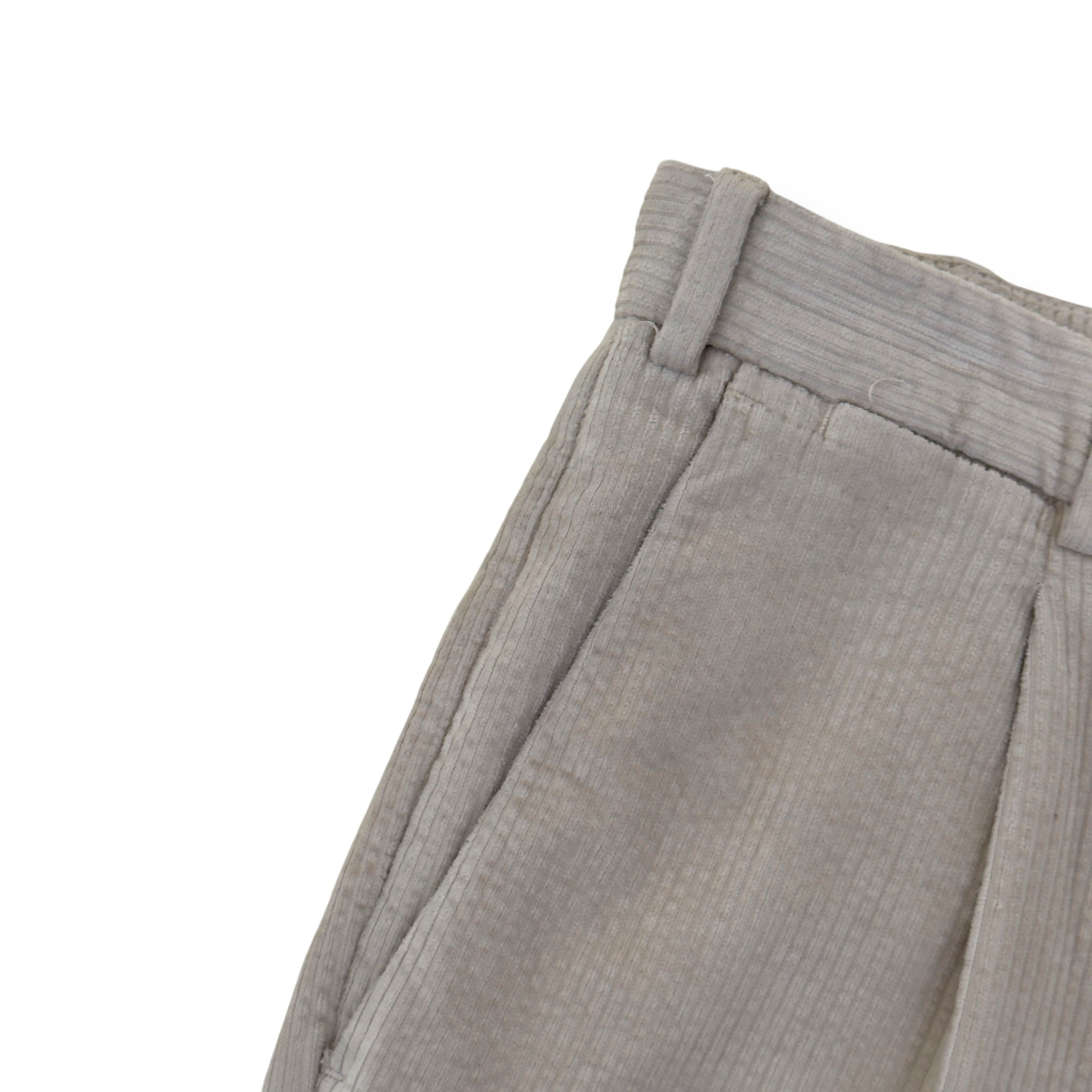 THOM SWEENEY CORDUROY COTTON BLEND TROUSERS CREAM 48 / S