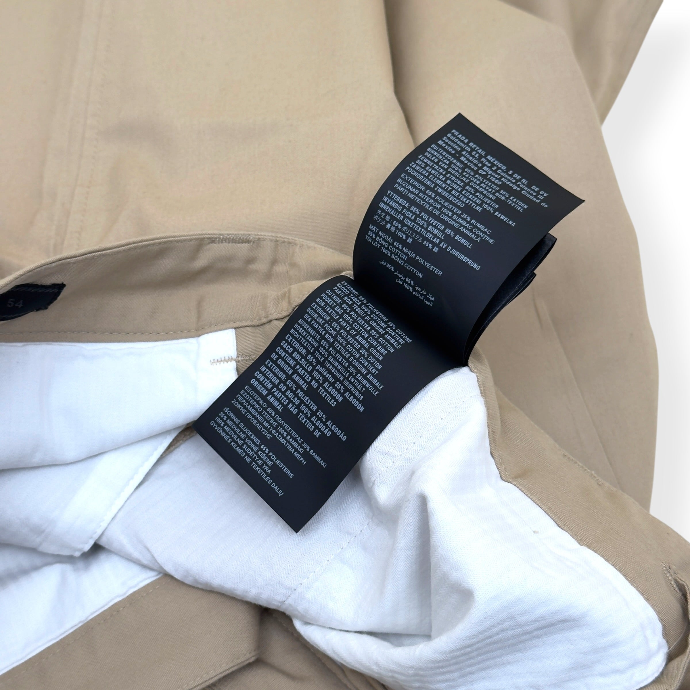 PRADA POPLIN BERMUDA SHORTS BEIGE 54 / L