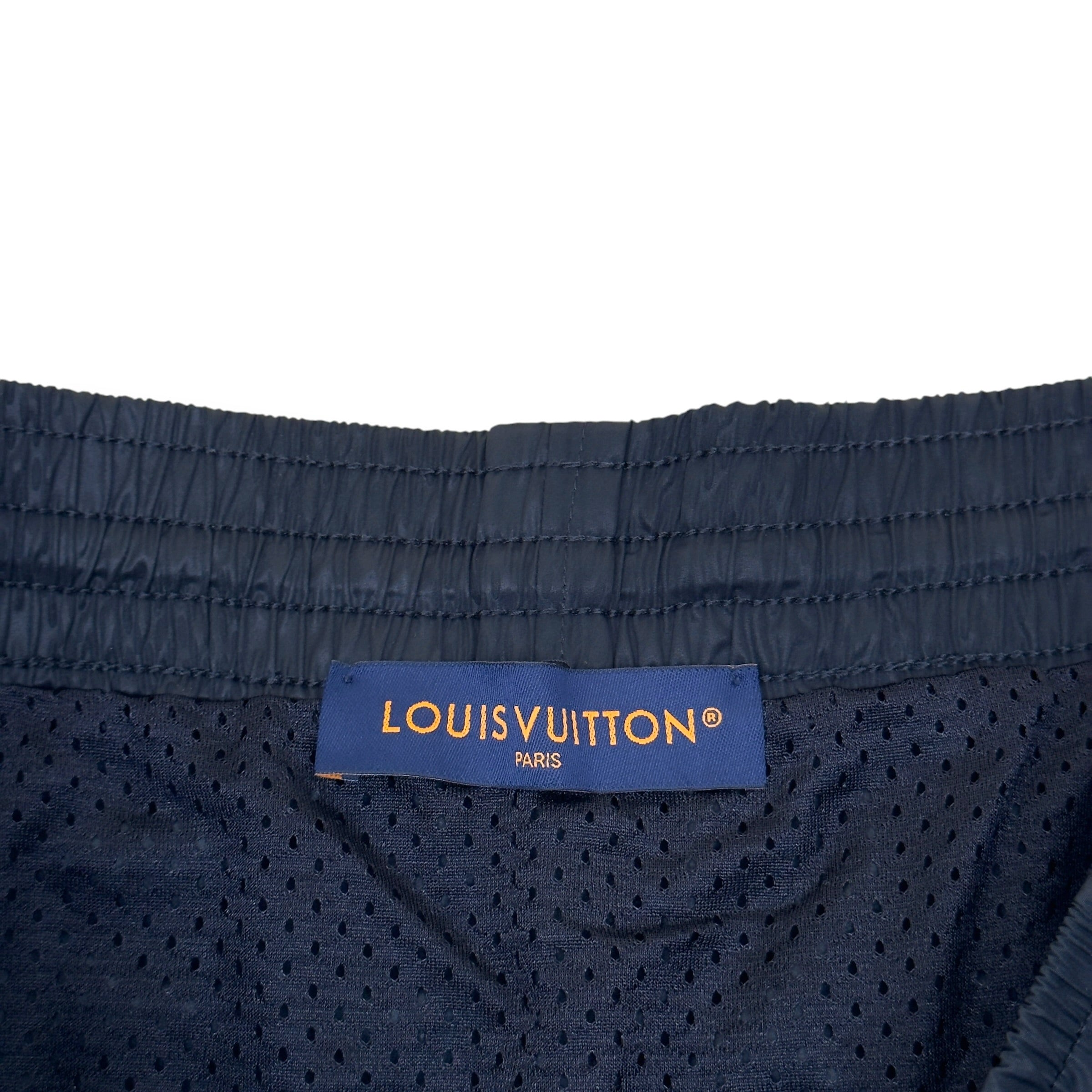 LOUIS VUITTON DAMIER NYLON SWIM SHORTS BLACK XL