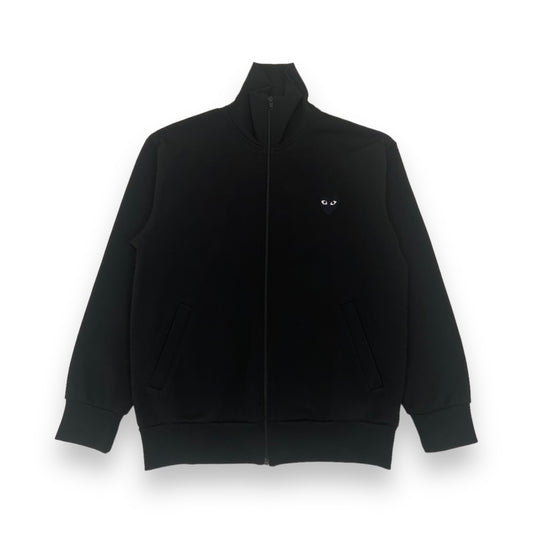 CDG PLAY ZIP UP TRACK JACKET BLACK L